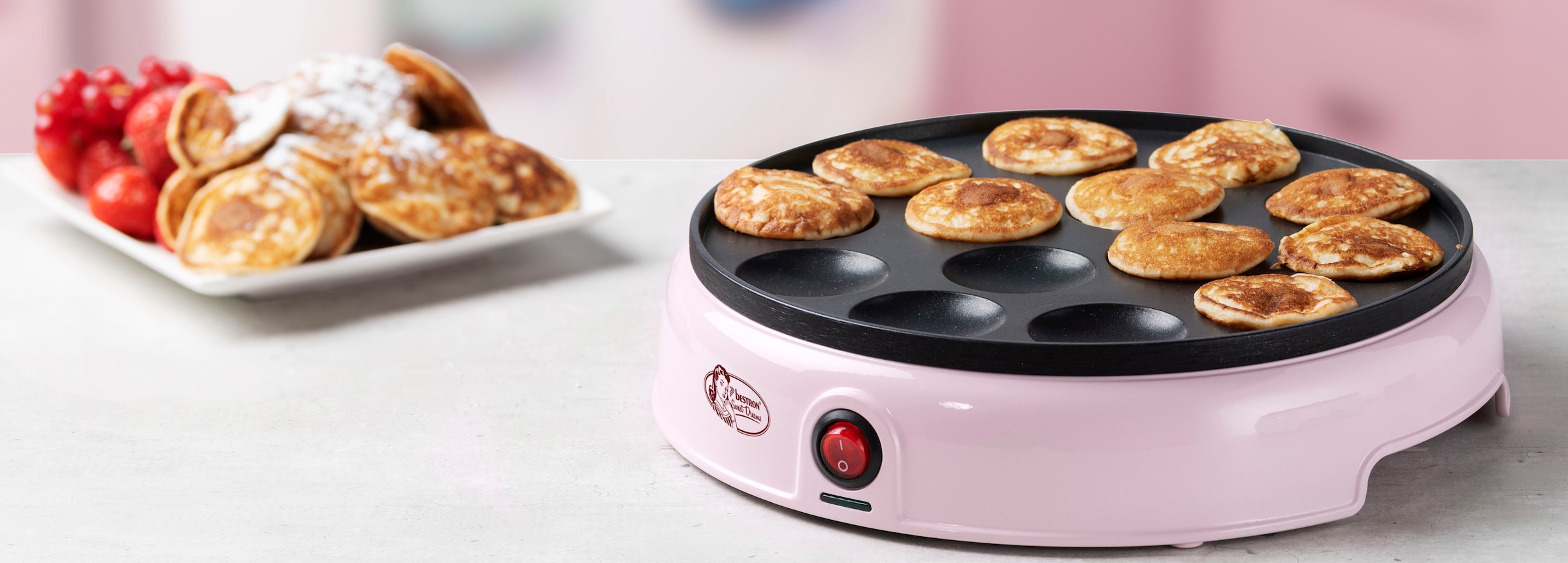 bestron Poffertjes-Maker »APFM700SDP«, 800 W, mit Retro Mini Design, Automat, BAUR | Antihaftbeschichtung auf Raten Pfannkuchen