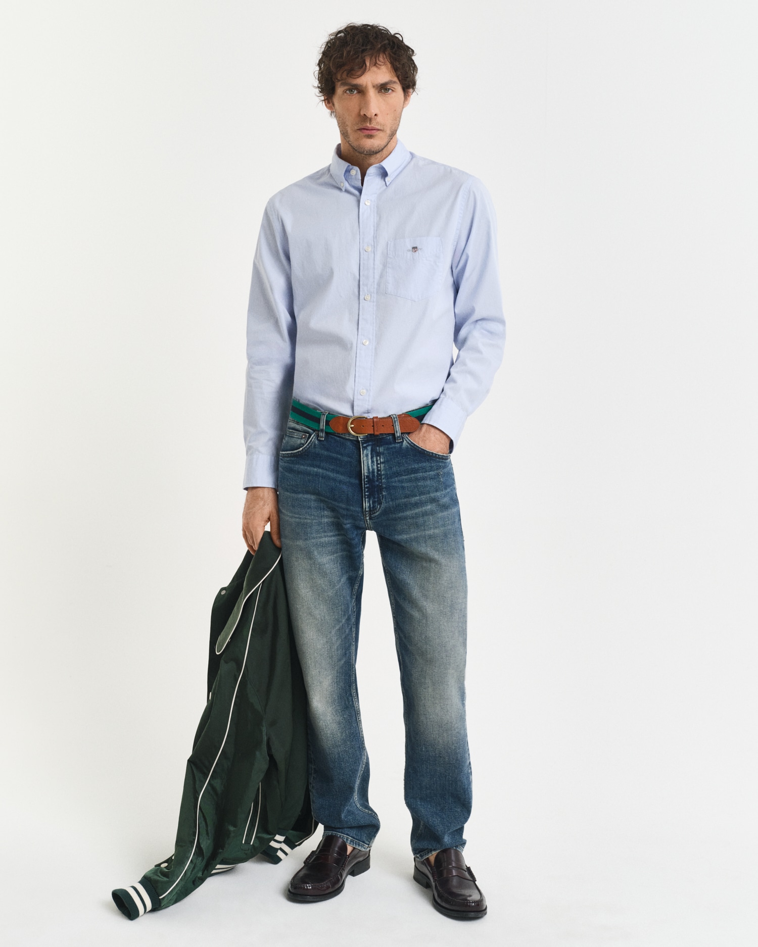 Gant Langarmhemd »Regular Fit Popeline Hemd leicht strapazierfähig pflegeleicht«, mit Label Stickerei auf der Brusttasche