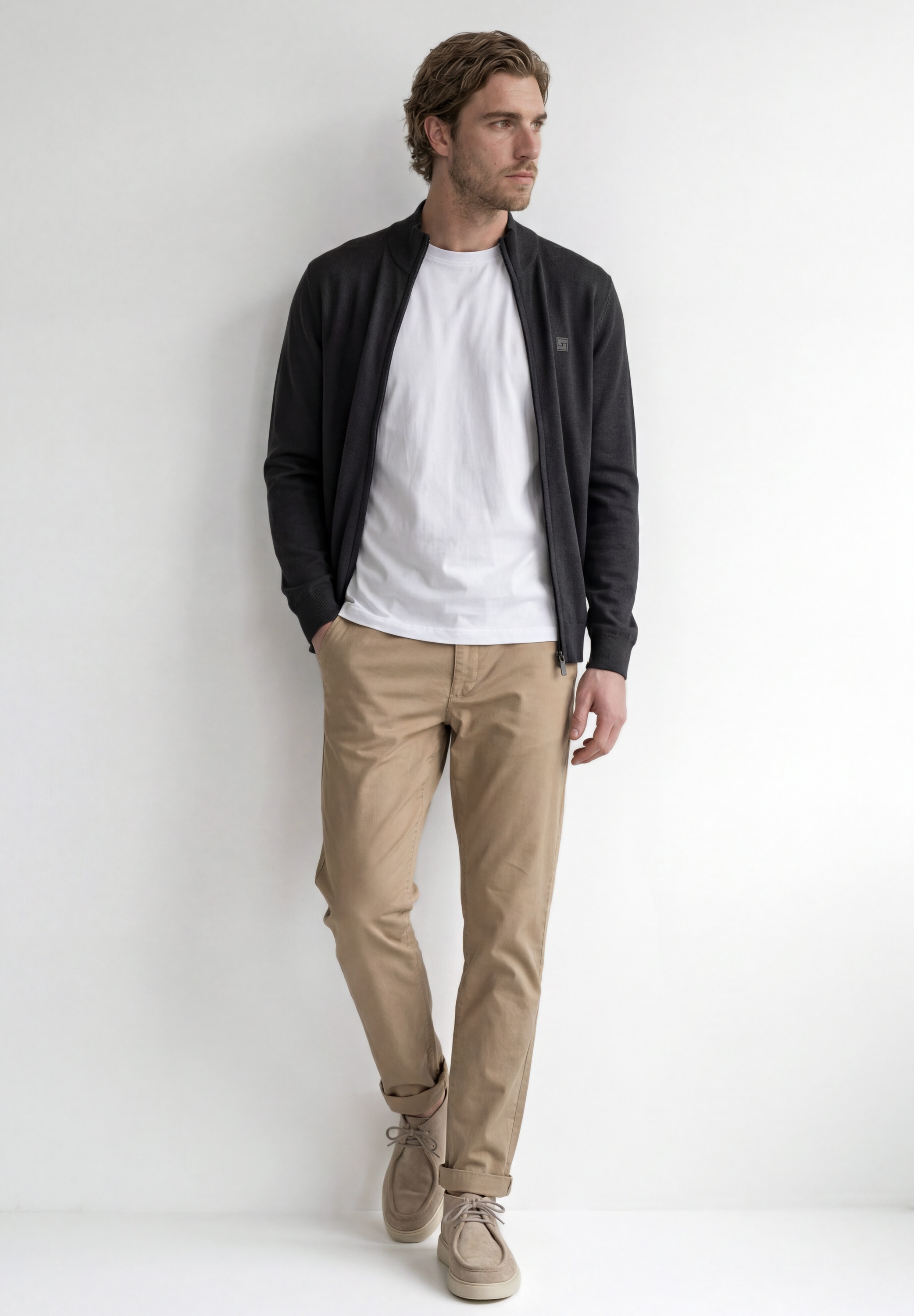 STREET ONE MEN Strickjacke aus reiner Baumwolle