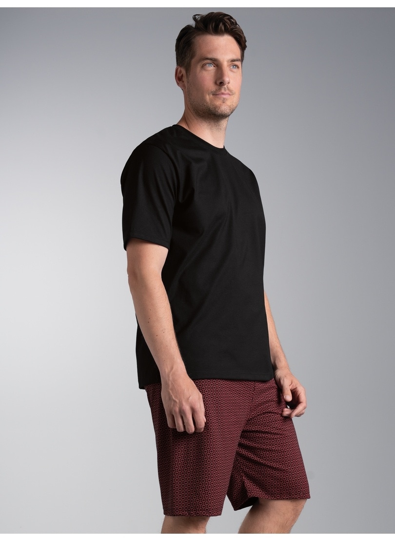 Trigema Schlafanzug »TRIGEMA Shorty-Pyjama mit Kettenmuster« 1
