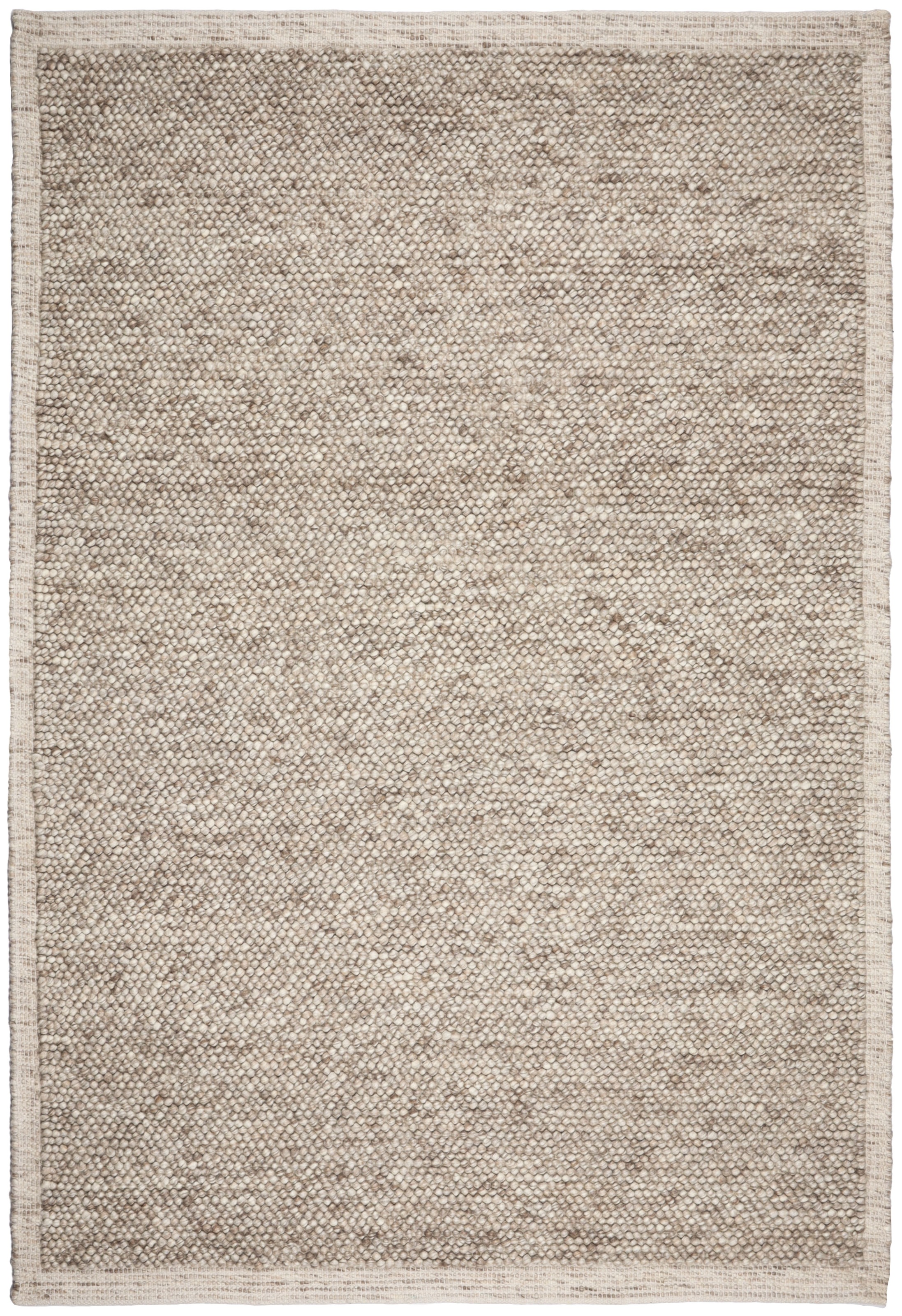 Wollteppich OTTO HOME "Wolly Rahmen, handgewebt, Wolle" Gr. 3, beige (sand), B:120cm H:14mm L:180cm, Kunstfaser, Wolle, Teppiche, einfarbig, Teppich, Wohnzimmer, Schlafzimmer, Esszimmer 2