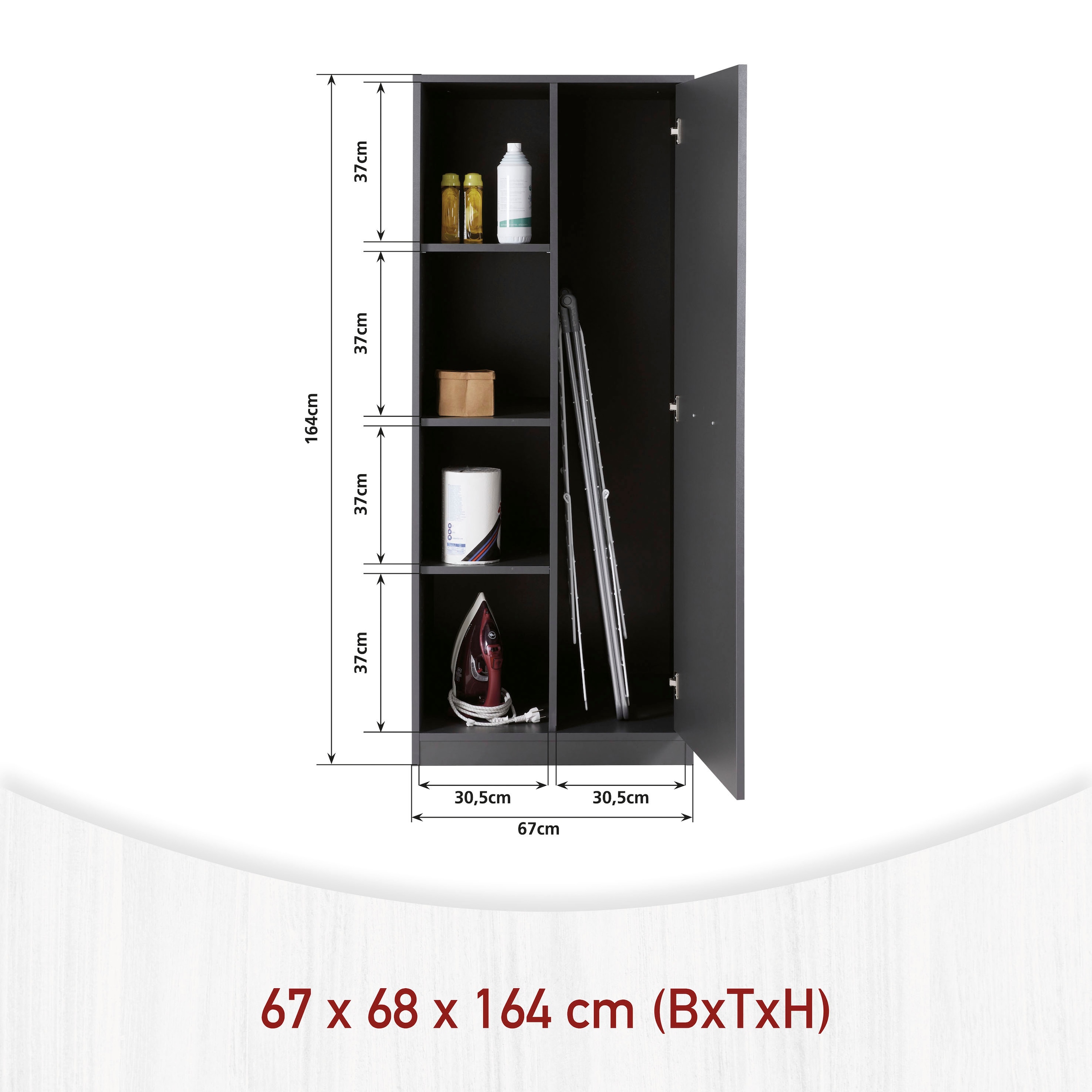 Inter Link Mehrzweckschrank-Set »Norela, Geräteschrank-Set für Waschmaschine und Trockner, Umbauschrank« 3 Stk. tlg.