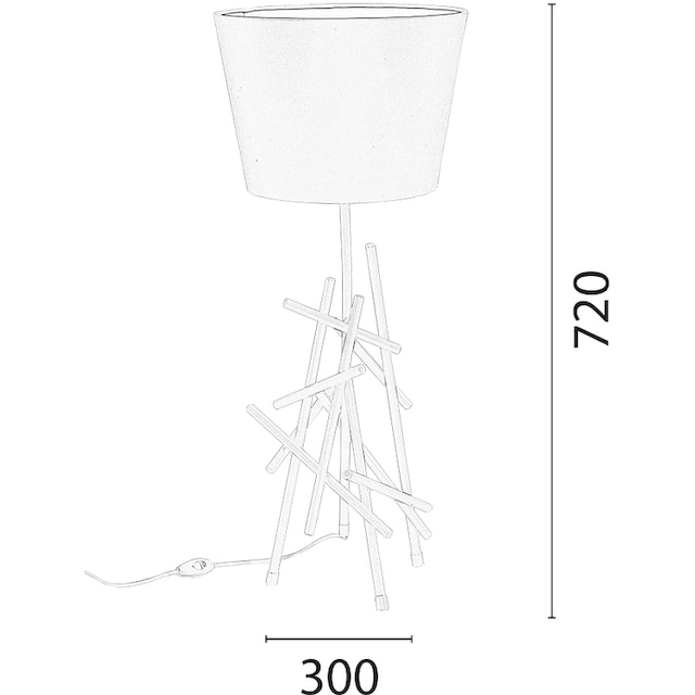 SPOT Light Tischleuchte »GLENN«, 1 flammig-flammig, aus Metall, mit flexiblem  Stoffschirm, originelles Design | BAUR