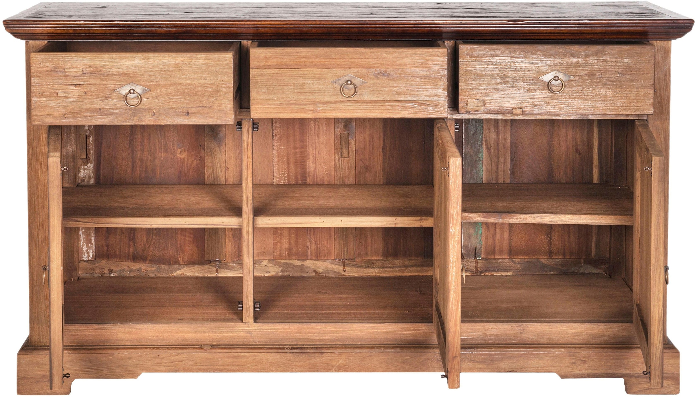 SIT Sideboard »Seadrift«, aus recyceltem Altholz Teak, Shabby Chic, Vintage