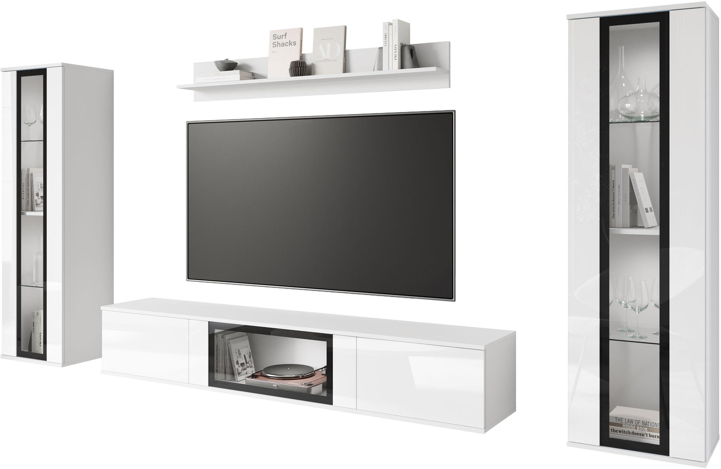 INOSIGN Wohnwand "Caro, stehend und hängend montierbar" Komplett-Set, Vitri günstig online kaufen