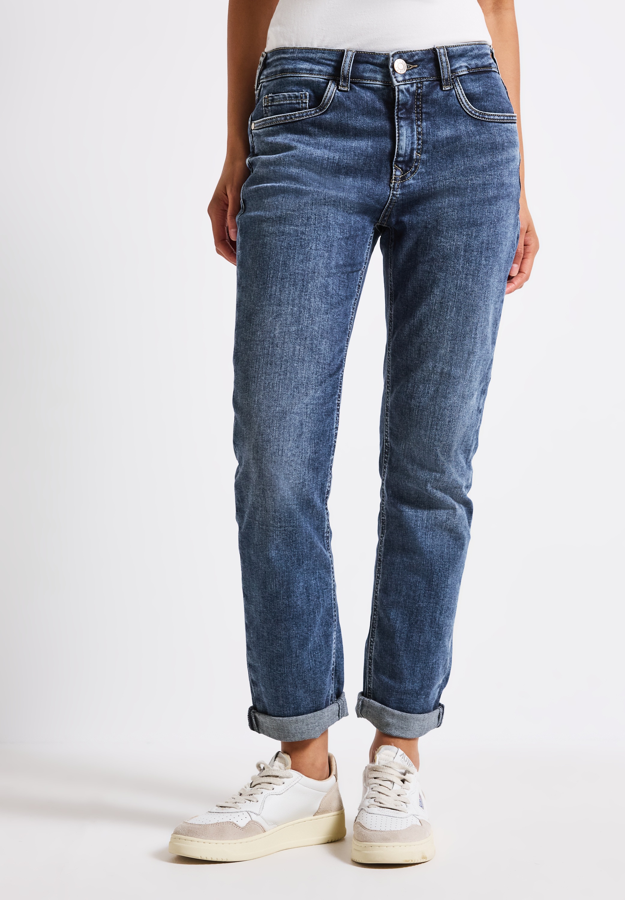 STREET ONE Loose-fit-Jeans, Middle Waist günstig online kaufen