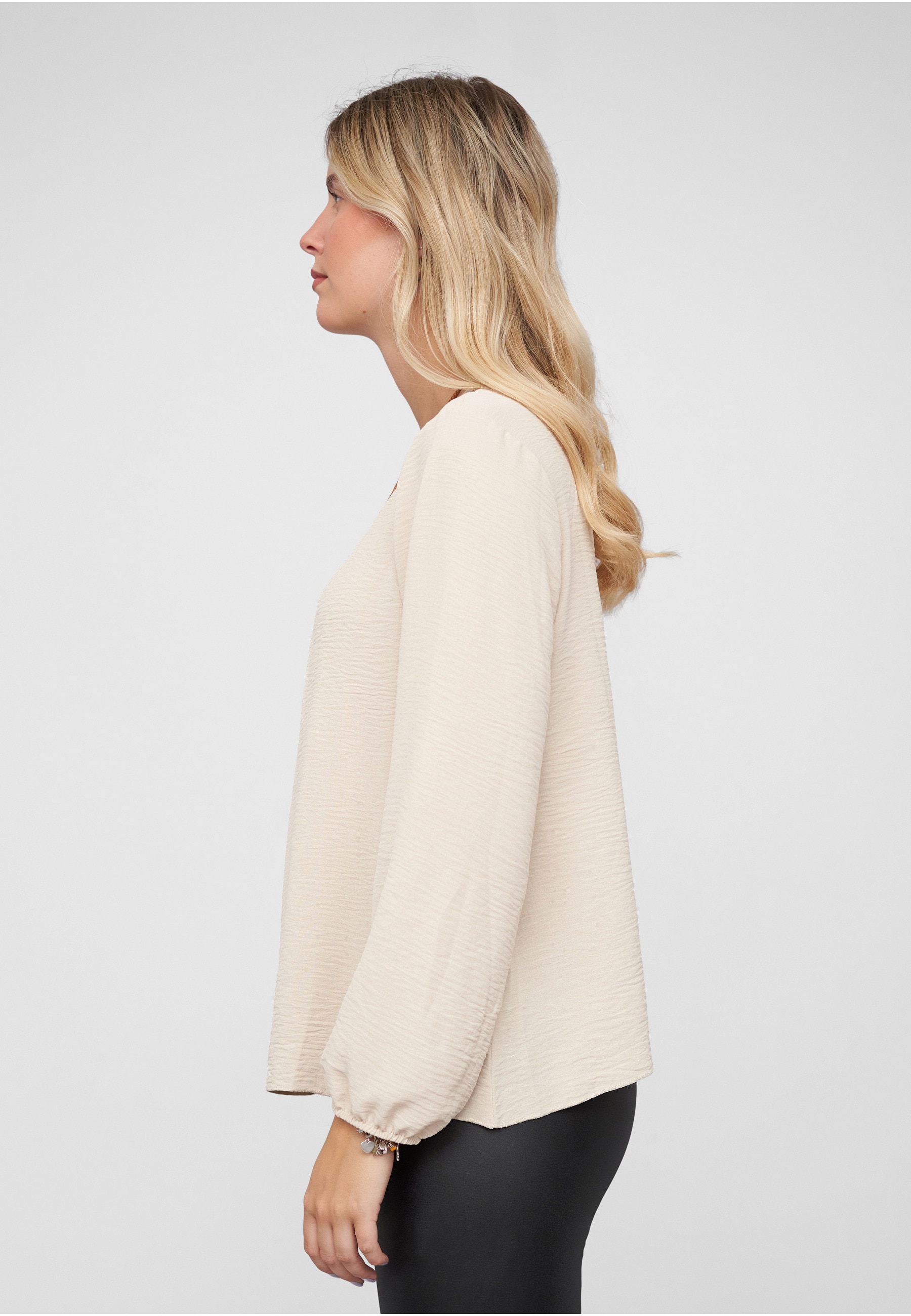 CLOUD 5IVE Klassische Bluse »CLOUD 5IVE Longsleeve Blouse with Necklace«