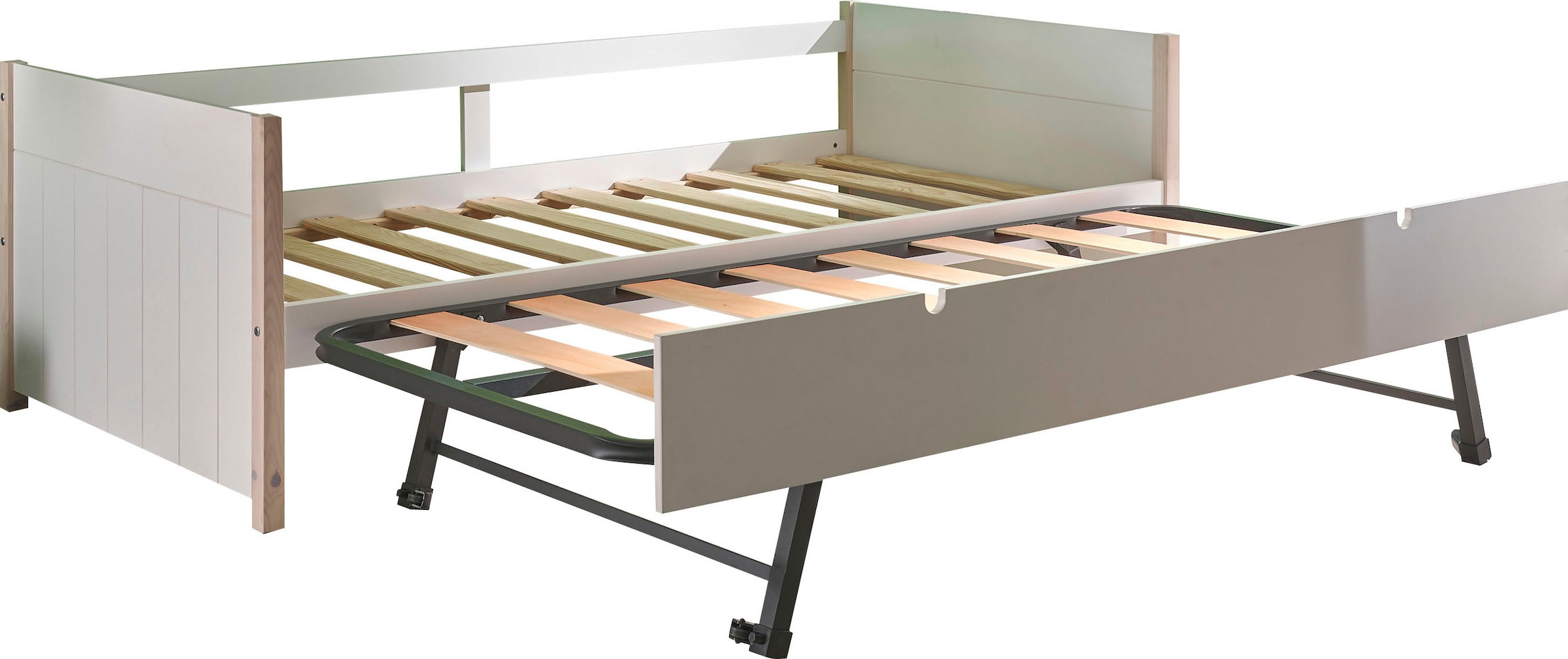 Begabino Bettgestell »Tilde Bett, Kinderbett mit 2. Bett«, als Schubkasten verstaubar und höhenverstellbar