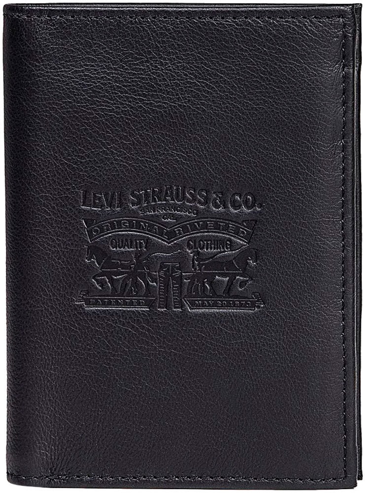 Levi's® Geldbörse »VINTAGE TWO HORSE VERTICAL COIN WALLET« mit schöner Prägung Herrenbörse Portemonnaie Leder