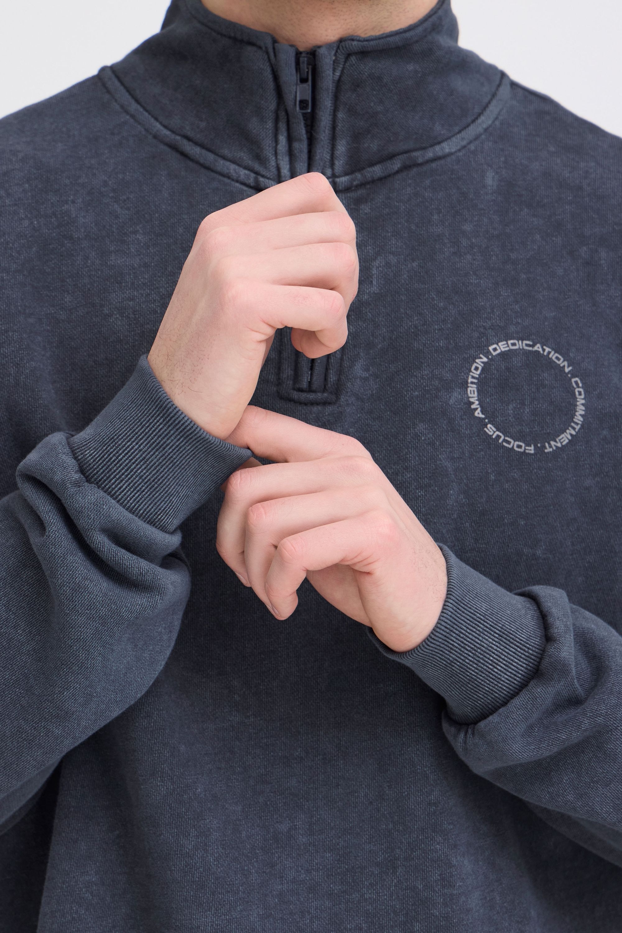 Blend Longpullover »BHFactor« Bequemer Troyer mit Backprint