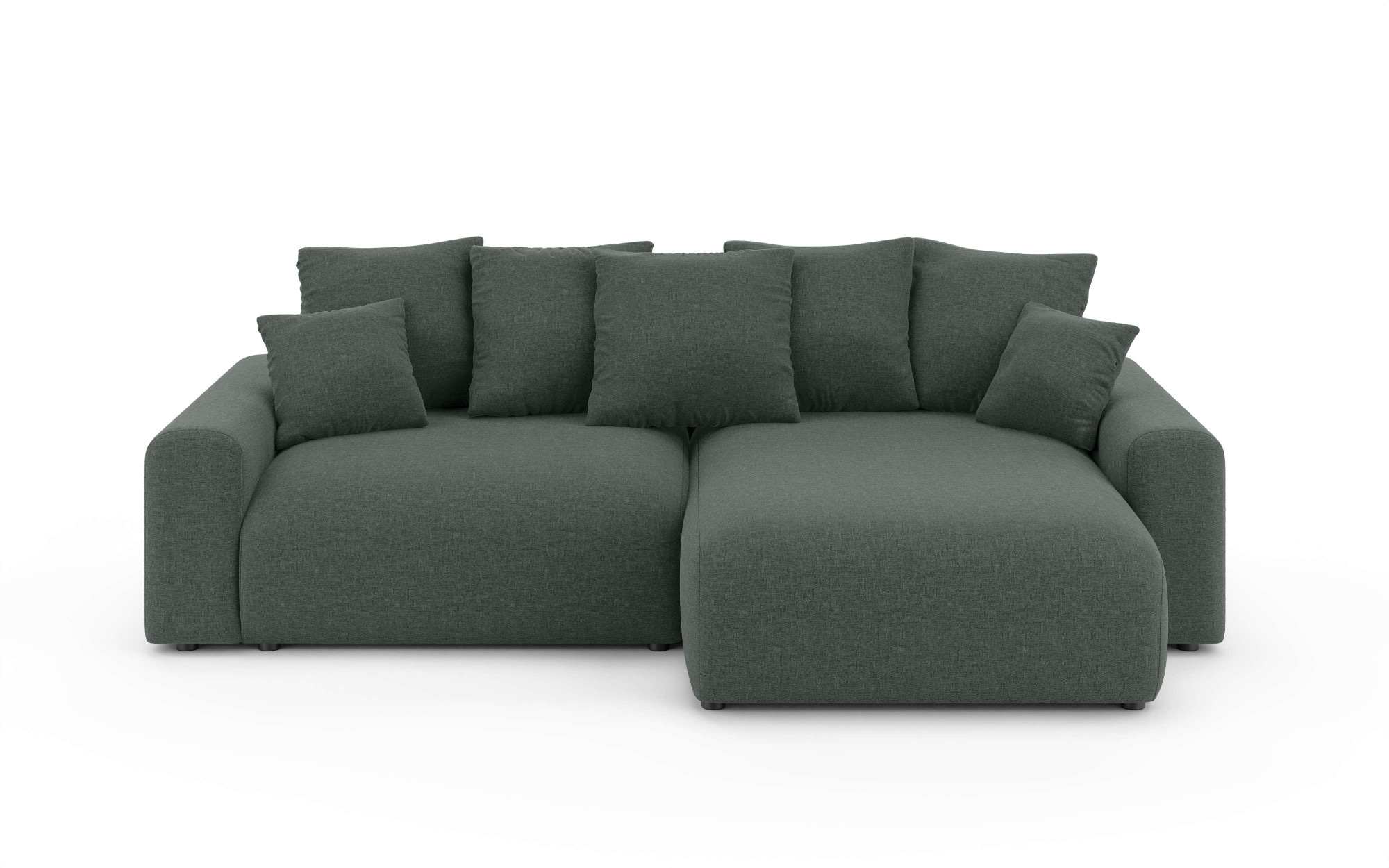 Home affaire Ecksofa »LAKESIDE klein mit Bettfunktion und Bettkasten, B/T/H 235/142/84 cm«, L-Form, Recamiere beidseitig montierbar, mit Wellenunterfederung