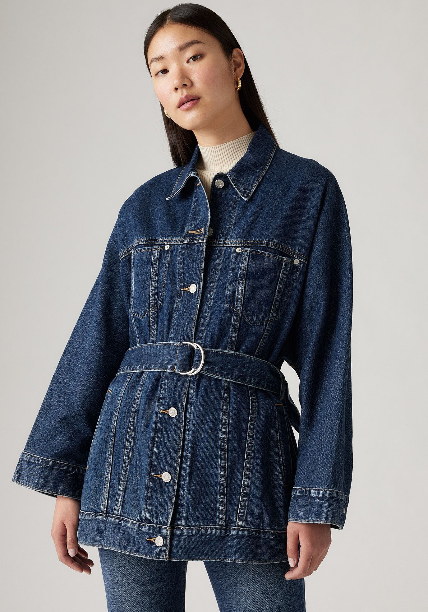 Levi's® Jeansjacke »BELTED DOLMAN TRUCKER«, ohne Kapuze, mit Gürtel