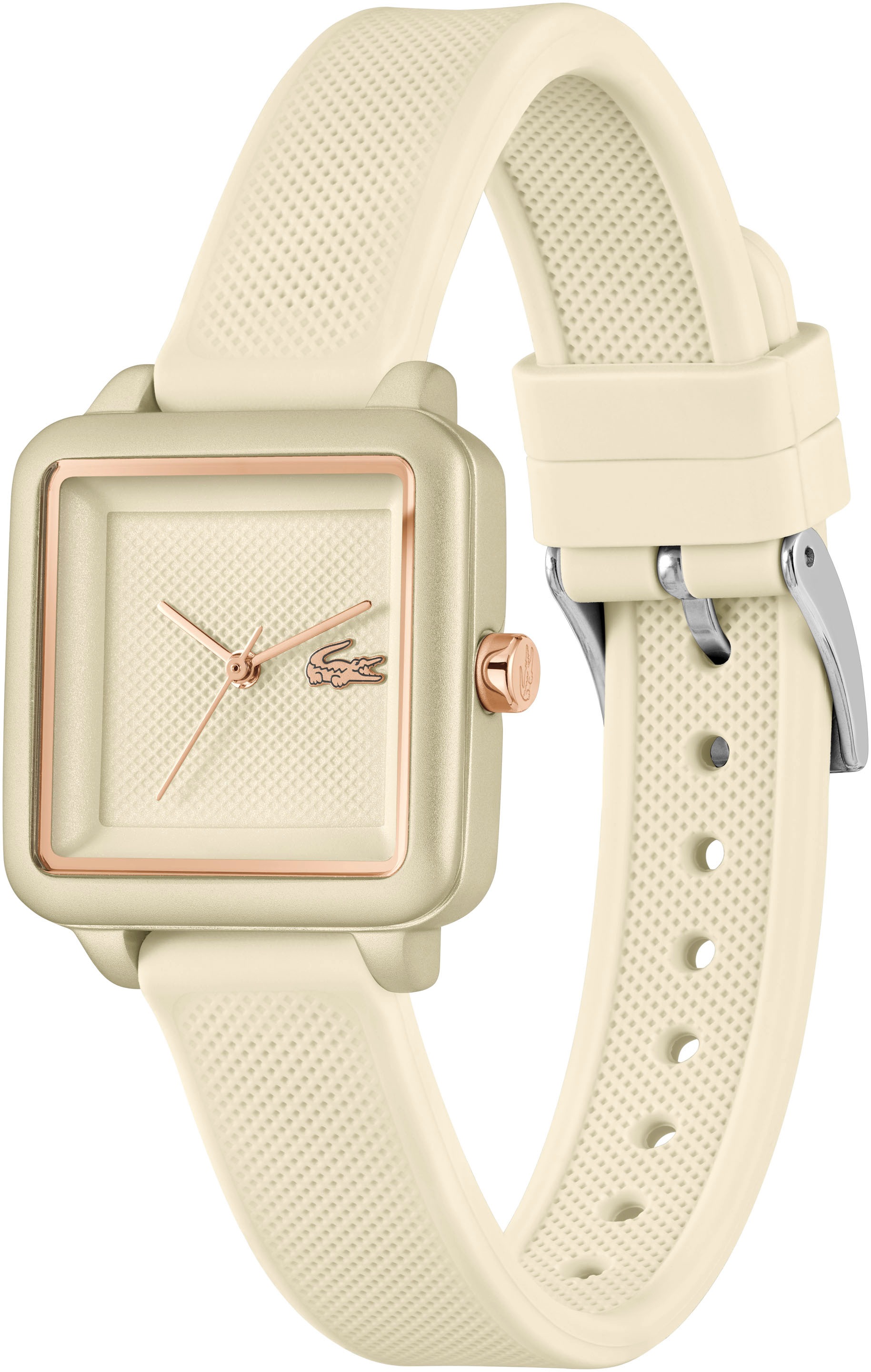Lacoste Quarzuhr »LACOSTE.12.12 FLOW«, Armbanduhr, Damenuhr, analog, Silikonarmband