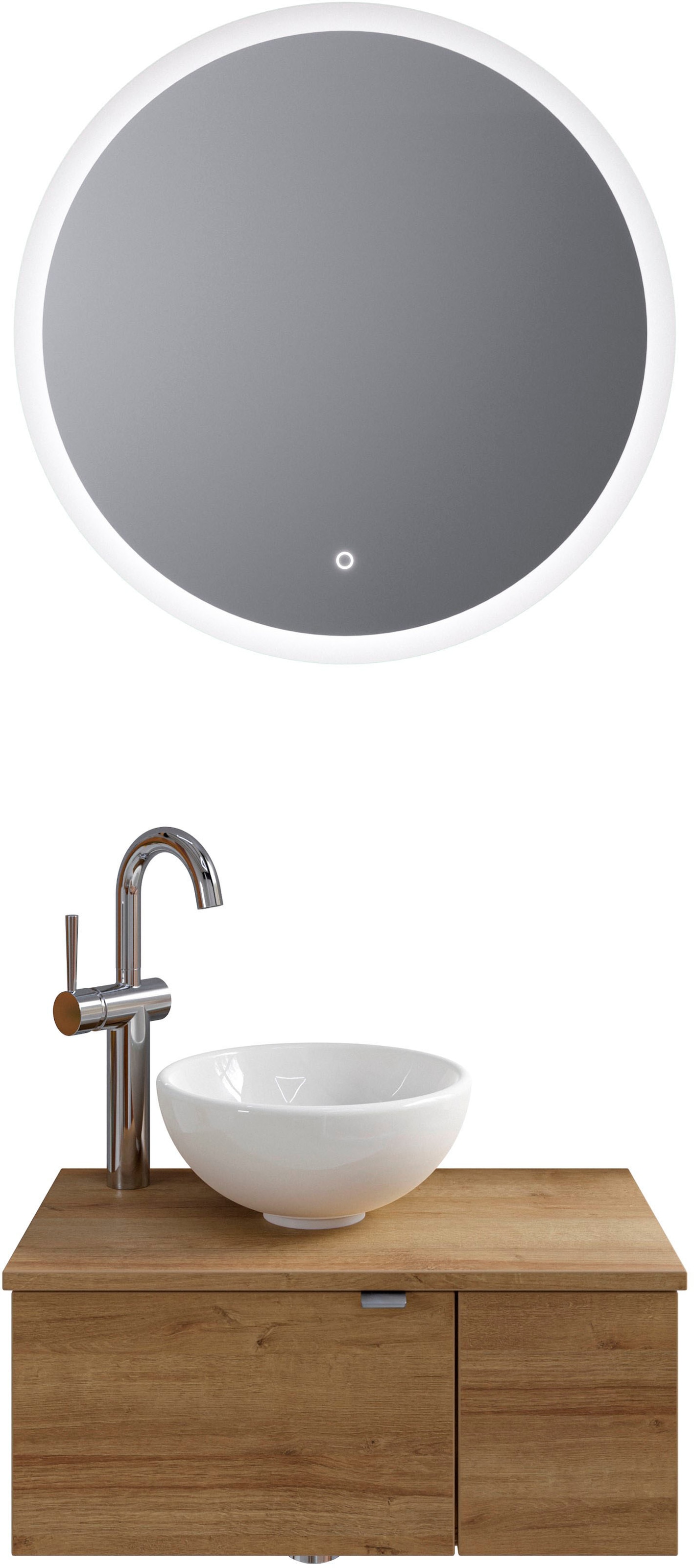 Saphir Badmöbel-Set "Serie 6915" 4 Stk. tlg. Gäste-Bad, 70 cm breit, mit LE günstig online kaufen