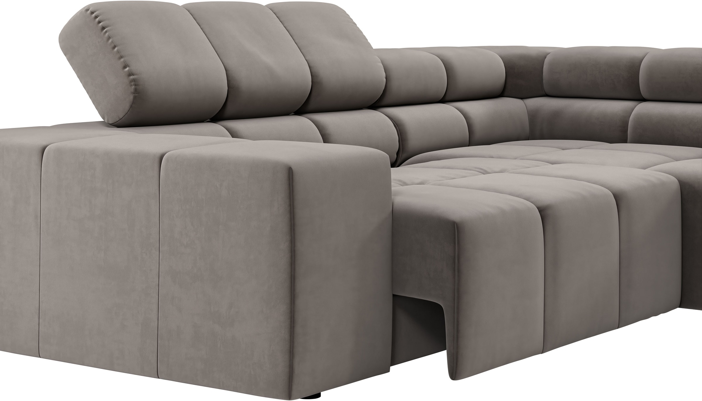 INOSIGN Ecksofa »Ancona, incl. Kopfteilverstellung + 3 Zierkissen, L-Form, Breite 249cm«, wahlweise motorische Sitztiefenverstellung, B/T(H: 249/215/70 cm