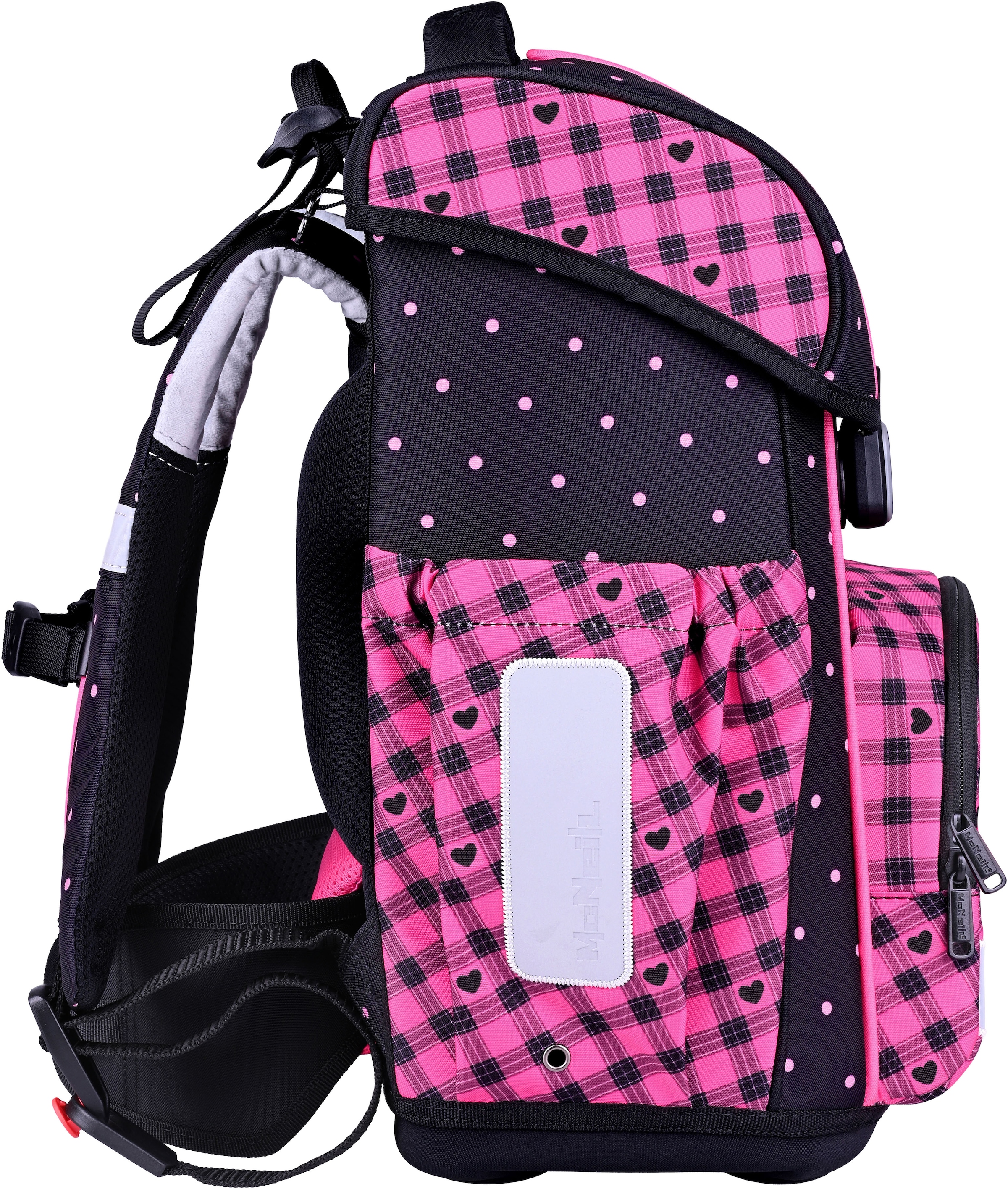 McNeill Schulranzen »Bravo, inkl. Etui, Turnbeutel,« Reflektierende Streifen auf den Schultergurten;Retroreflektierende Flächen