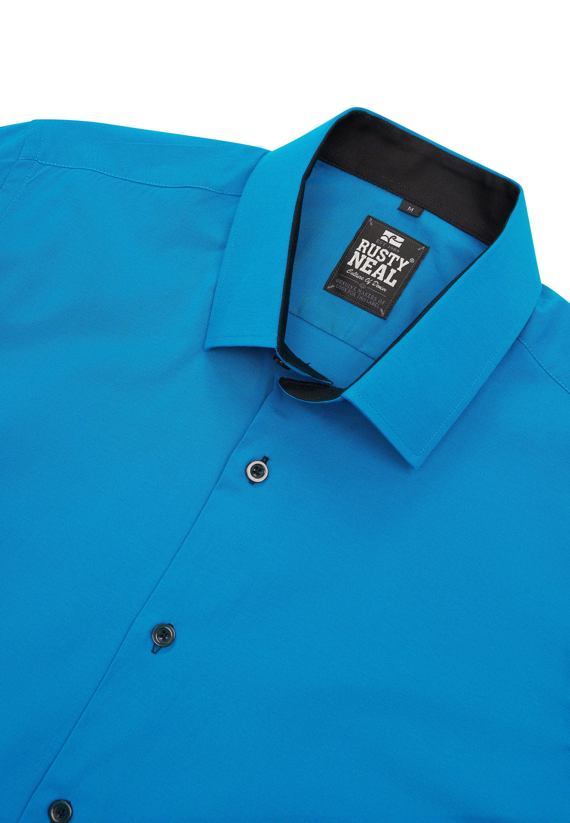 Rusty Neal Long Sleeve Shirt Blue Size S 3