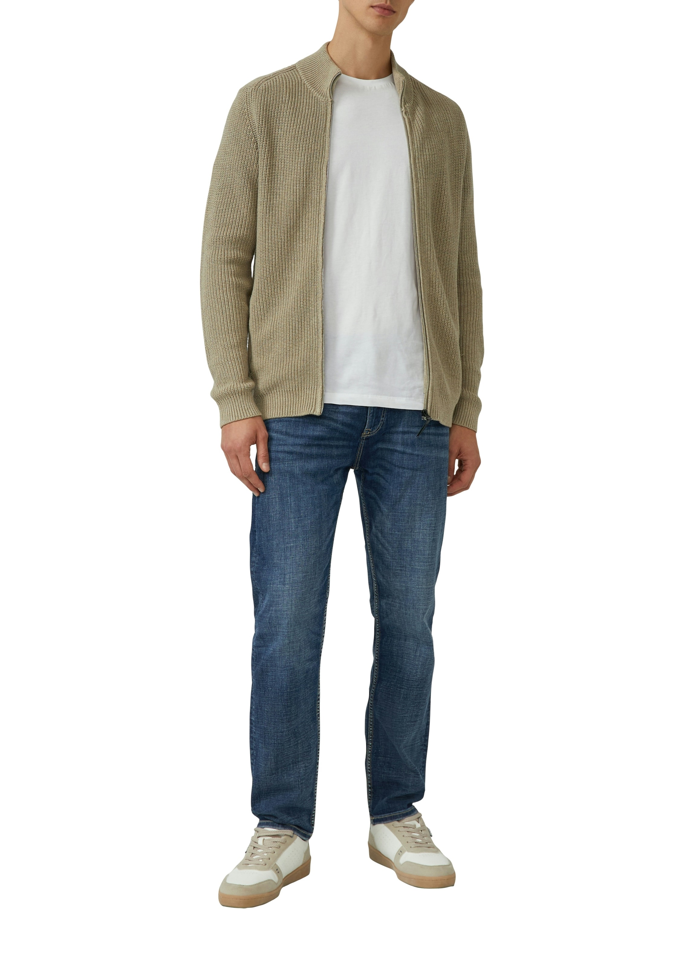 s.Oliver Strickjacke mit Stehkragen und Reißverschluss