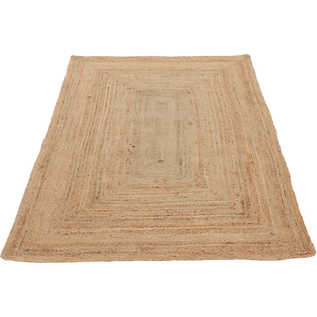 Wohnen Teppiche carpetfine Teppich »Nele«, rechteckig, 6 mm Höhe, Wendeteppich 100% Jute in rechteckig und quadratisch, Wohnzimm