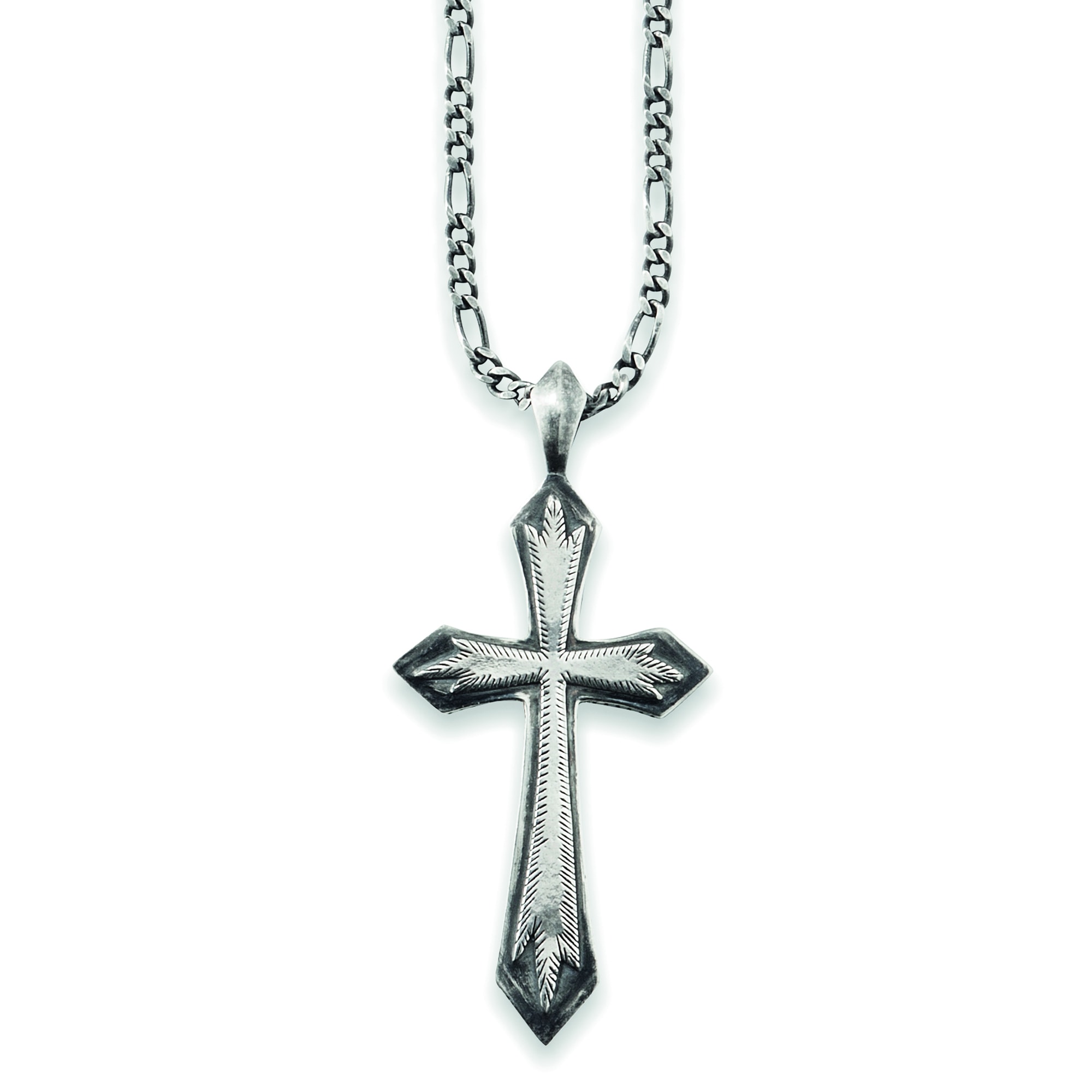 CAÏ Kette mit Anhänger »925/- Sterling Silber rhodiniert Kreuz« kaufen |  BAUR