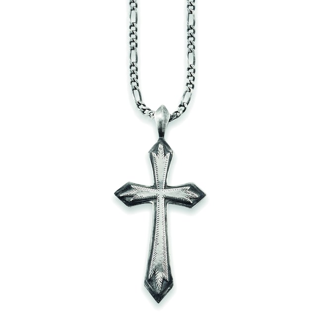 CAÏ Kette mit Anhänger »925/- Sterling Silber rhodiniert Kreuz« kaufen |  BAUR