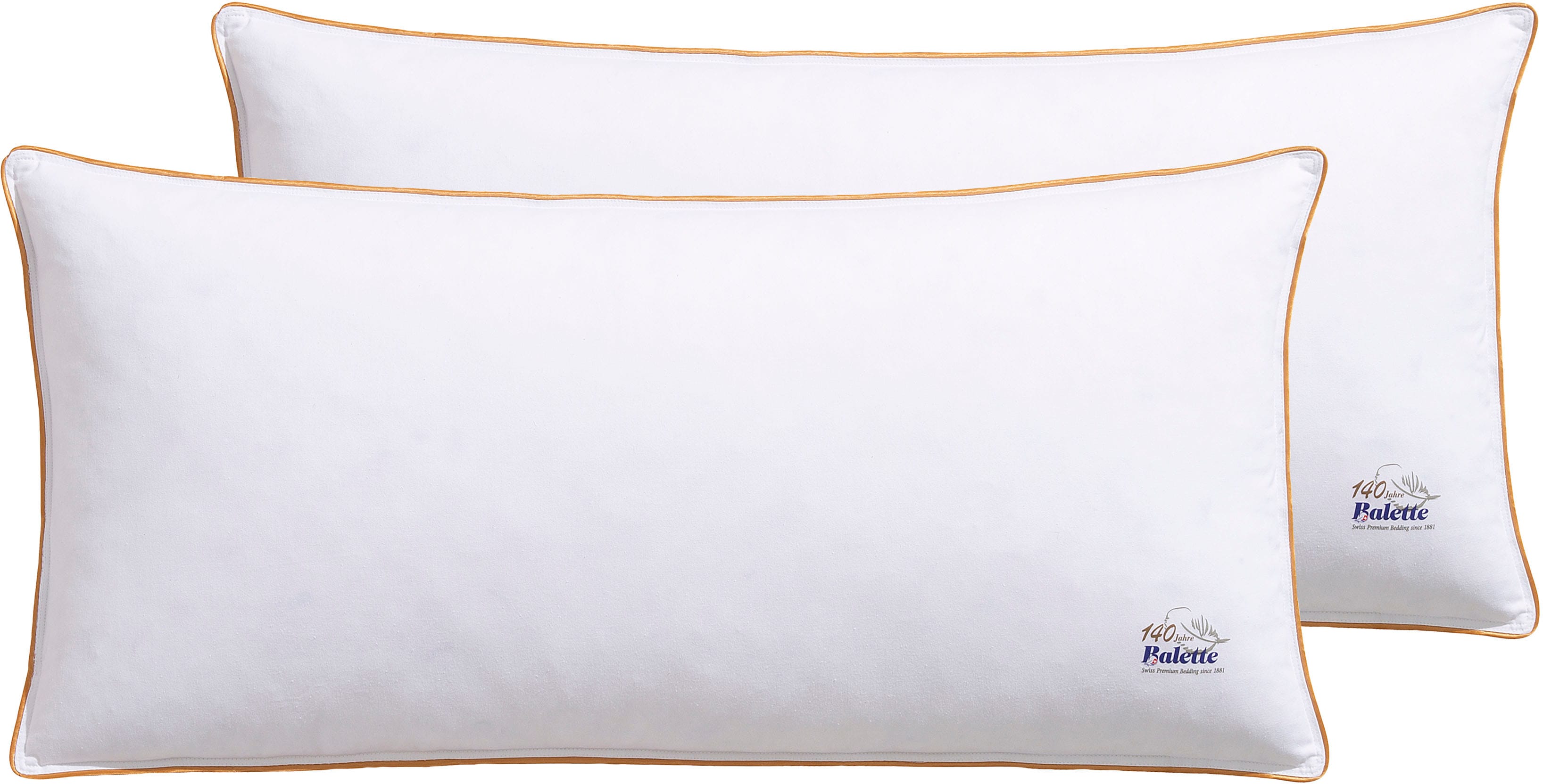 Balette Federkopfkissen "Edition 140 Jahre, Kopfkissen 2er-Set, Made in Germany" 2 Stk. tlg. Kissen-Set 40x80 cm oder 80x80 cm, Made in Germany