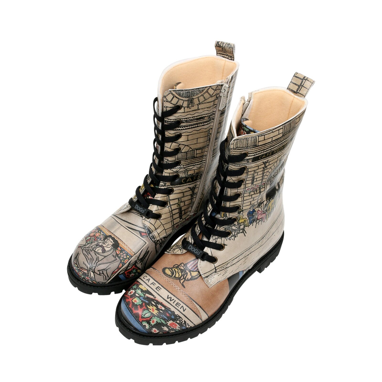 DOGO Schnürboots "Zipsy Cafe Wien Damen Stiefel / Female", Vegan günstig online kaufen