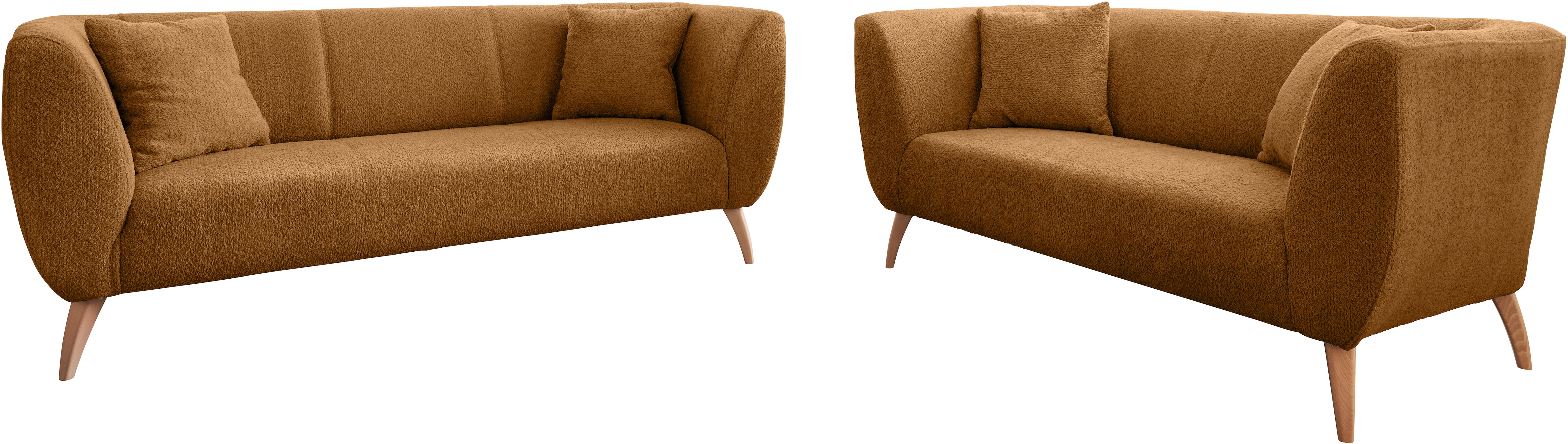 Home affaire Polstergarnitur "Colori modern und bequem, schmale Armlehnen, tolle Detailverarbeitung" Set, 3-Sitzer und 2-Sitzer, 2 Stk. tlg. auch als Loveseat erhältlich