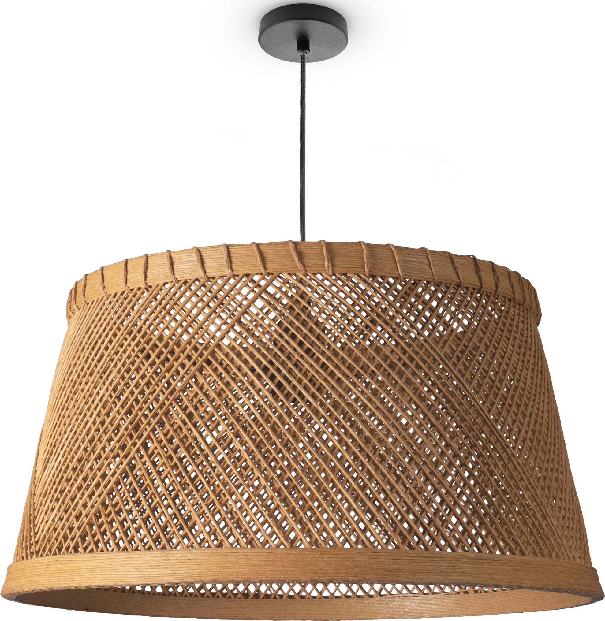 | »RAMA«, BAUR Home Wohnzimmer E27 Pendelleuchte Papier Boho Paco Korb Lampe Hängend Esstisch