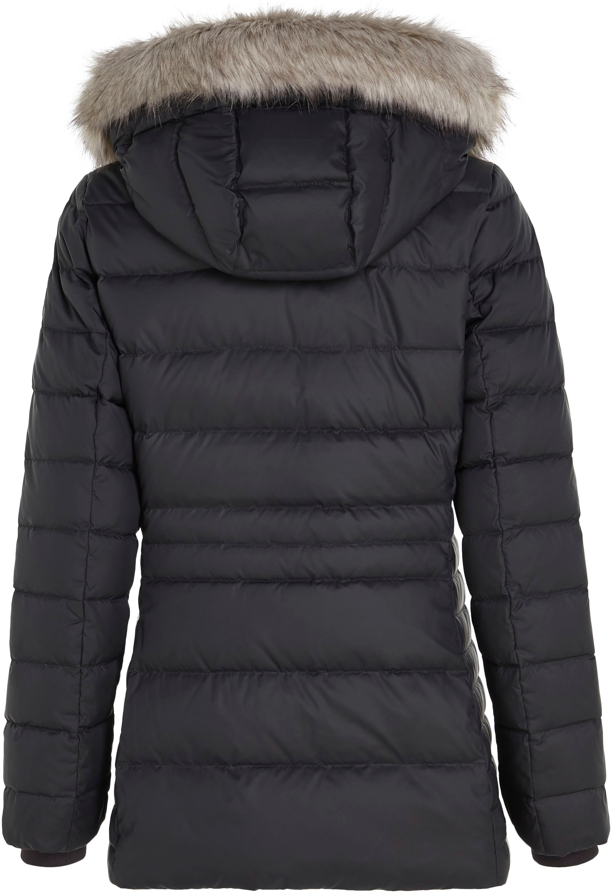 Tommy Hilfiger Daunenjacke »TYRA DOWN JACKET WITH FUR«, mit Kapuze, mit Kunstpelz-Besatz an Kapuze