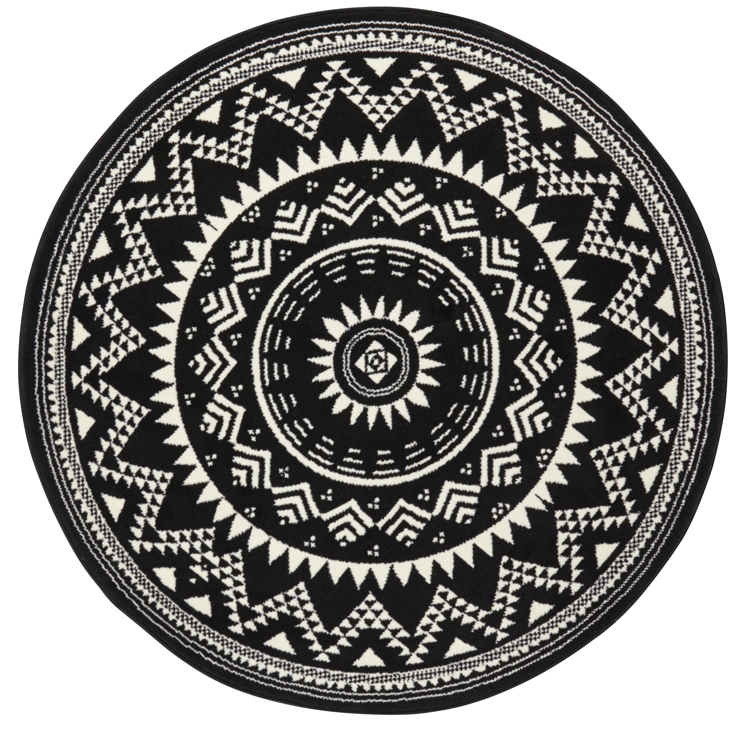 HANSE Home Teppich »Valencia«, rund, 9 mm Höhe, Kurzflor, Modern, Vintage, Mandala, Wohnzimmer, Kinderzimmer, Flur
