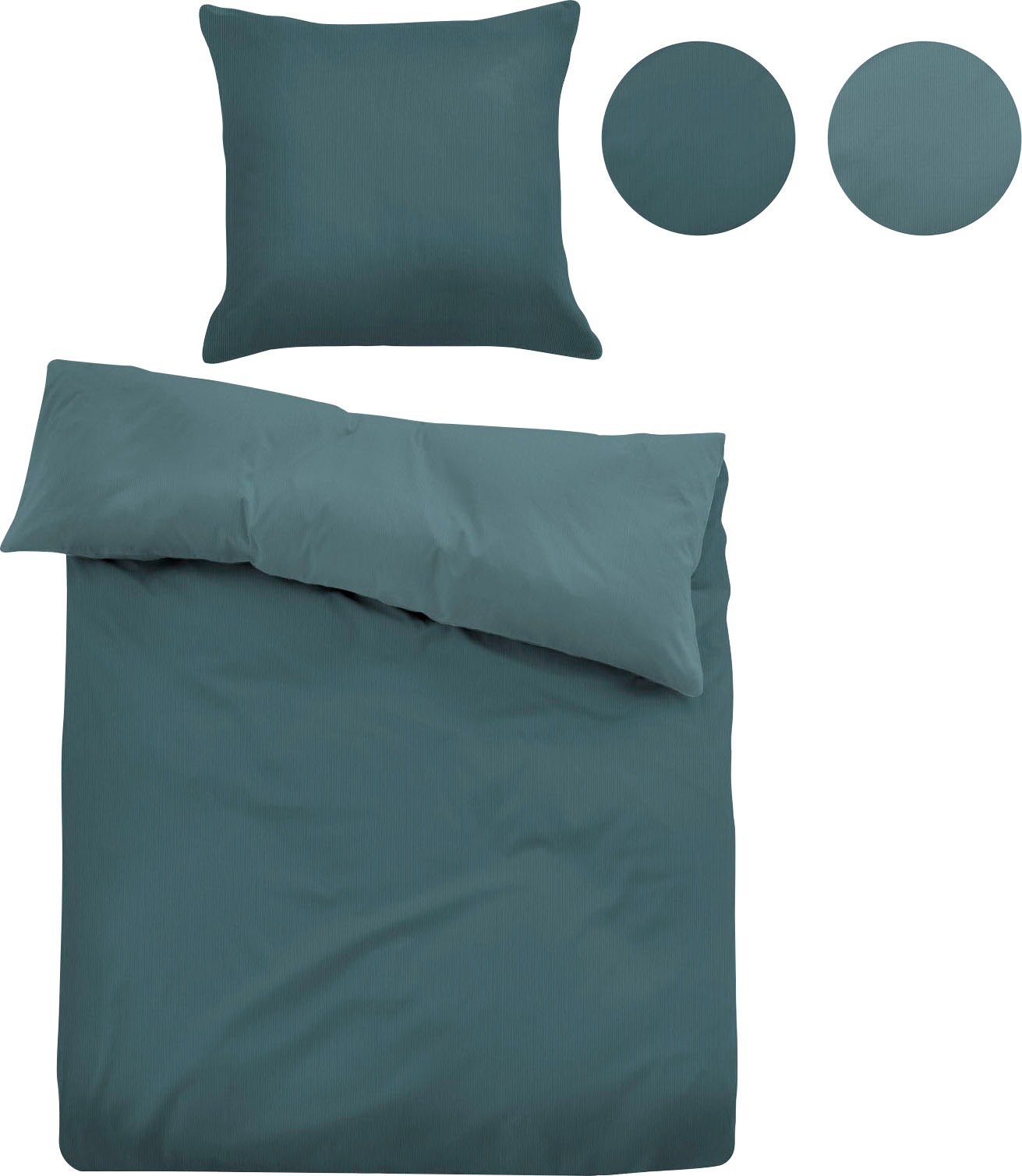 TOM TAILOR Wendebettwäsche »Lisa«, zarte Streifen in Uni-Optik, feiner Glanz, aus 100% Baumwolle, in Mako Satin Qualität, Bett- und Kopfkissenbezug mit Reißverschluss, pflegeleicht, easy care Ausrüstung, STANDARD 100 by OEKO-TEX® zertifiziert