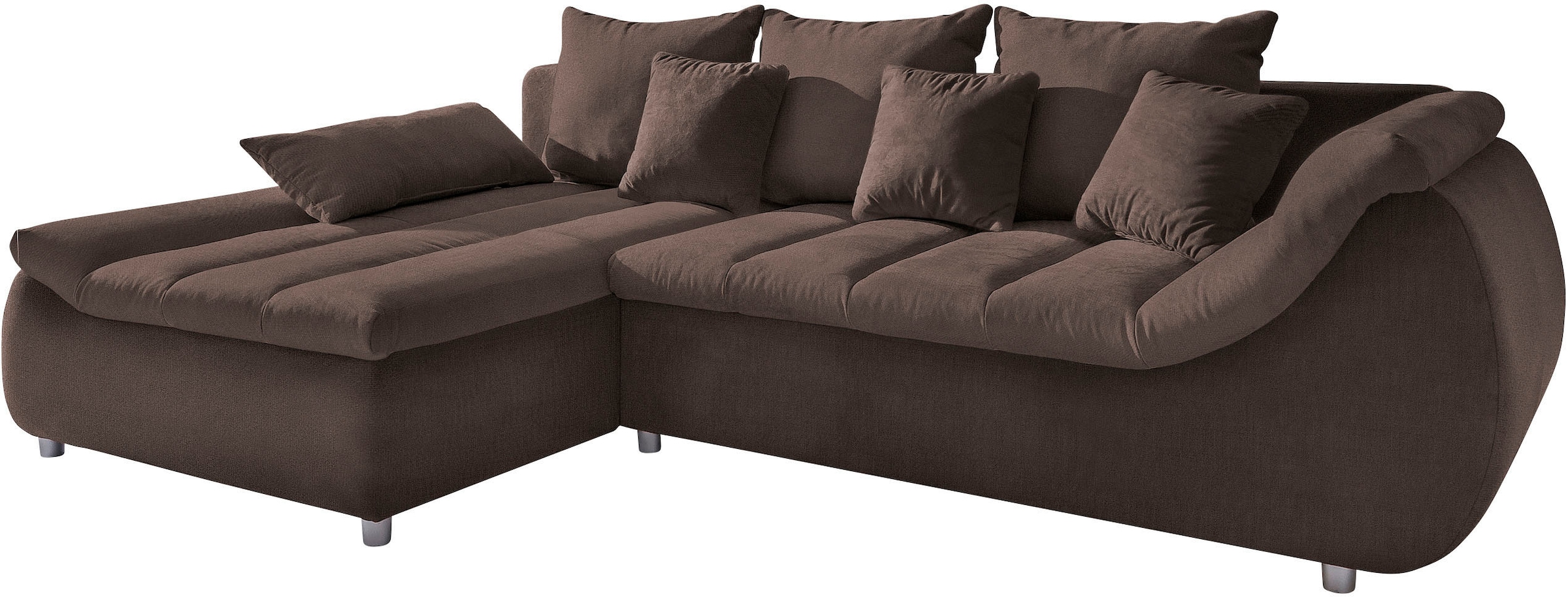 INOSIGN Ecksofa »Imola elegant und bequem, aktuelle Steppung im Sitz, L-Form«, wahlweise mit Bettfunktion, OTTOs Choice