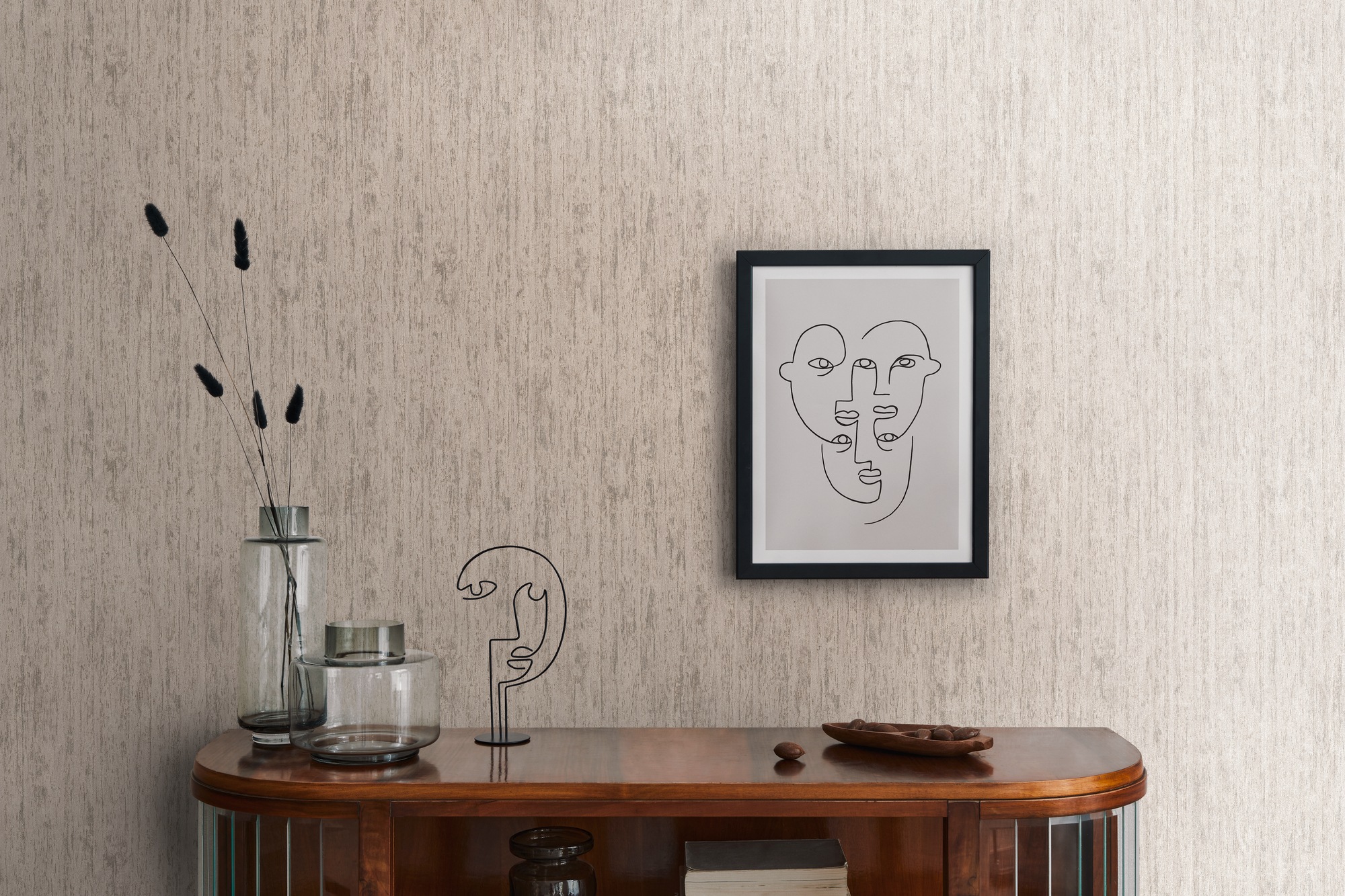 living walls Vliestapete »Smart Surfaces Holz-Optik Tapete Mustertapete Struktur-Optik Natur«, leicht glänzend, Vliestapete Metallic-Effekt für Schlafzimmer Küche Wohnzimmer Holz