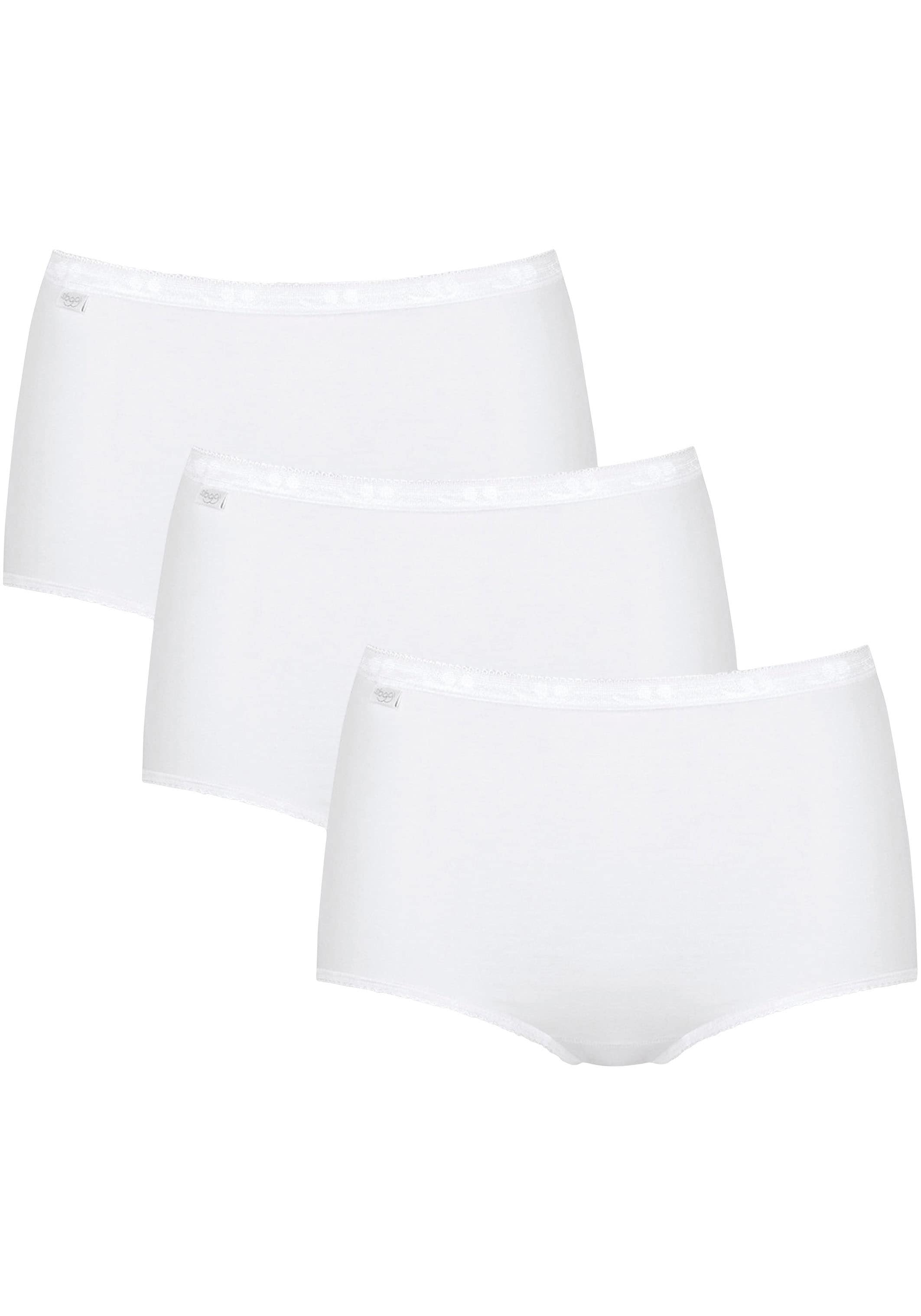 sloggi Maxislip "Basic+", (3er Pack), perfekter Sitz, Baumwollmischung, wei günstig online kaufen