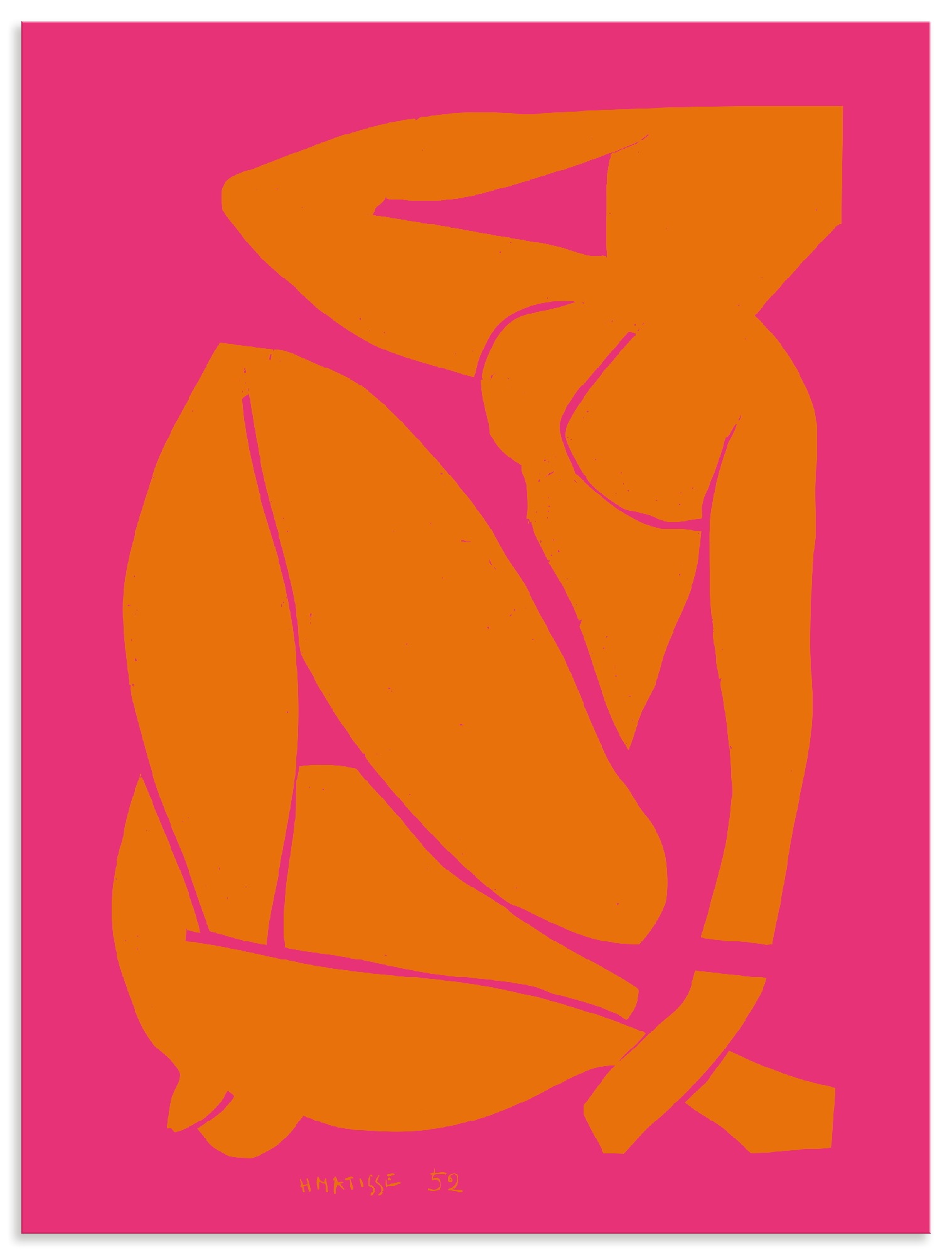 Wandbild ARTLAND "Nu bleu III. 1952", farbe bild(er): orange, B:60cm H:80cm, Alu Dibond, Bilder, als Alubild, Leinwandbild, Poster, Wandaufkleber in verschied. Größen