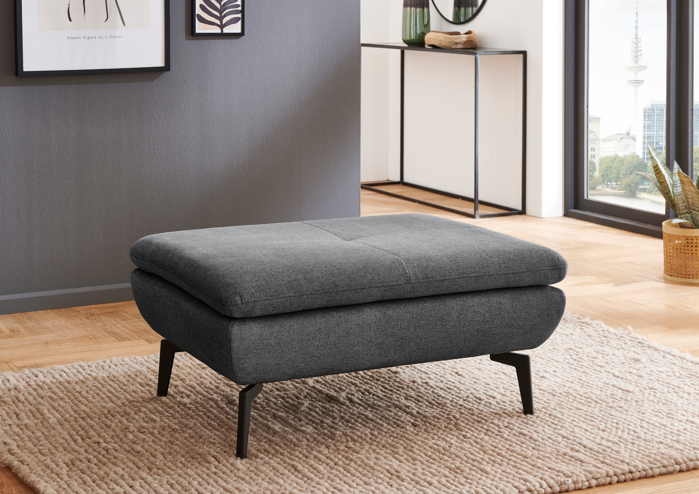 Die PlanBar Hocker »MP-IN23002«, (1 St.), hochwertige Kaltschaumpolsterung, stylische Metallfüße