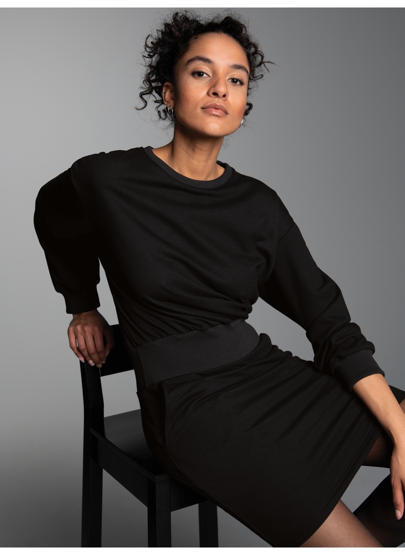 Trigema Jerseykleid "TRIGEMA Sweatkleid mit modischem Elastikbund" 1 tlg. t günstig online kaufen