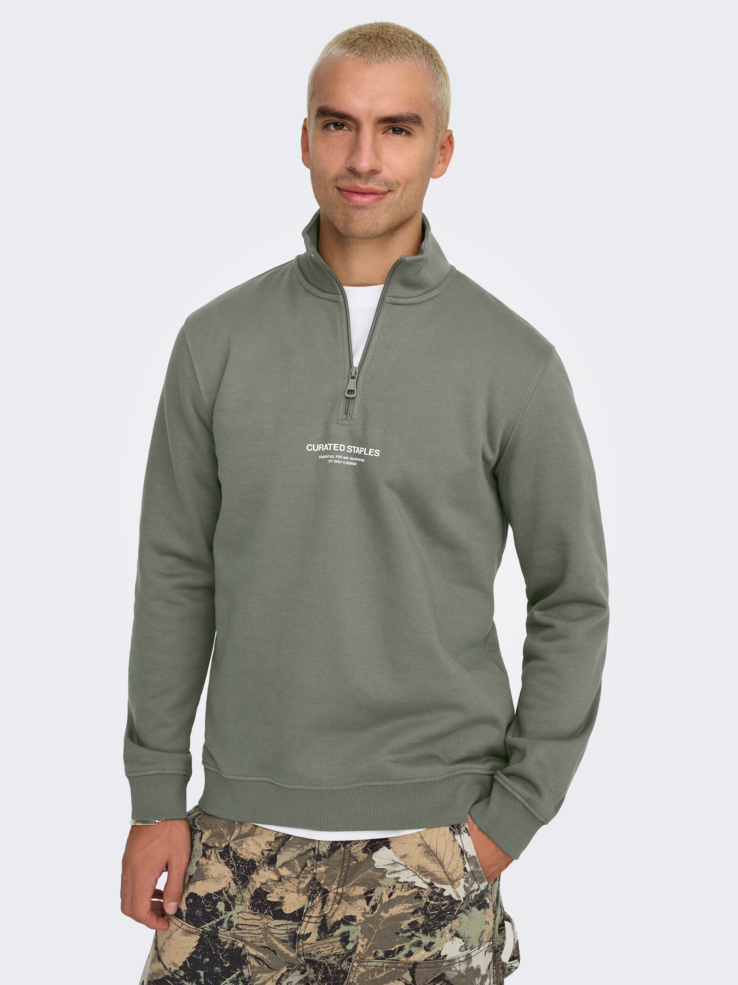 ONLY & SONS Sweatshirt »ONSCURATED REG HALF ZIP SWEAT«
