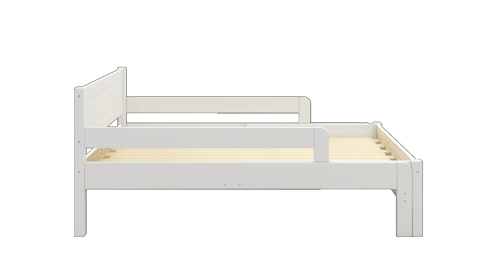 OTTO home Kinderbett »Hero, Massivholzbett, ausziehbar von 140 bis 200 cm, FSC®« 90cm Breite, 140-200cm Liegefläche,  massive Kiefer, mit Lattenrost, zeitlose Optik,  Rausfallschutz