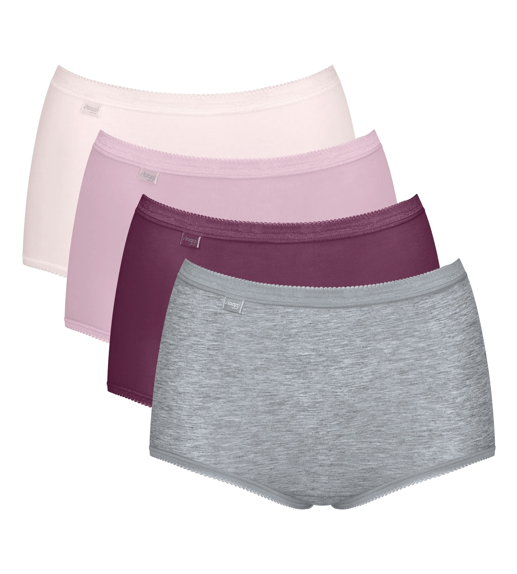 sloggi Maxislip "Basic+ Maxi" 4er Pack, perfekter Sitz, besonders weiche Nähte, Cotton-Mix, Multipack