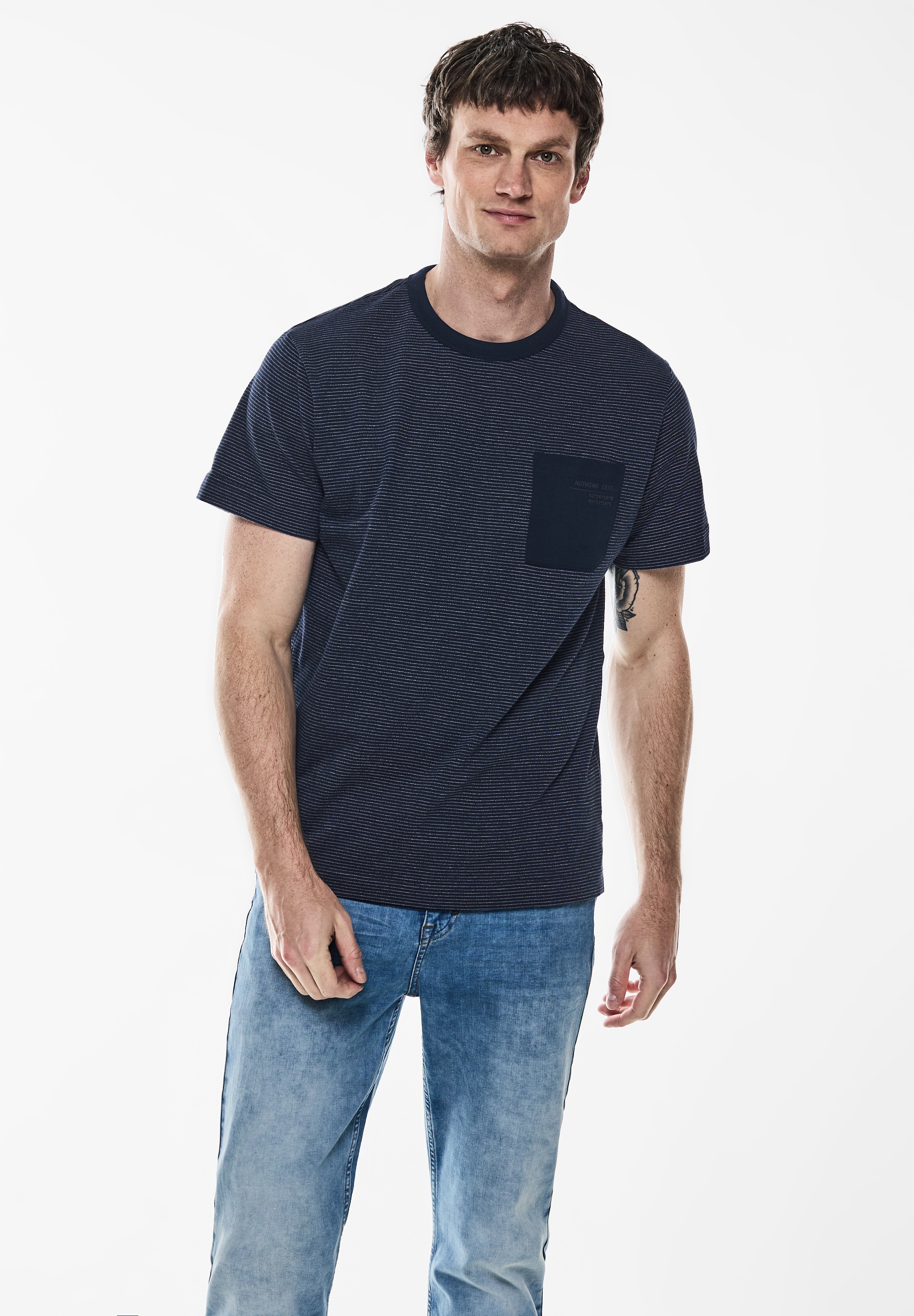 STREET ONE MEN T-Shirt, aus reiner Baumwolle
