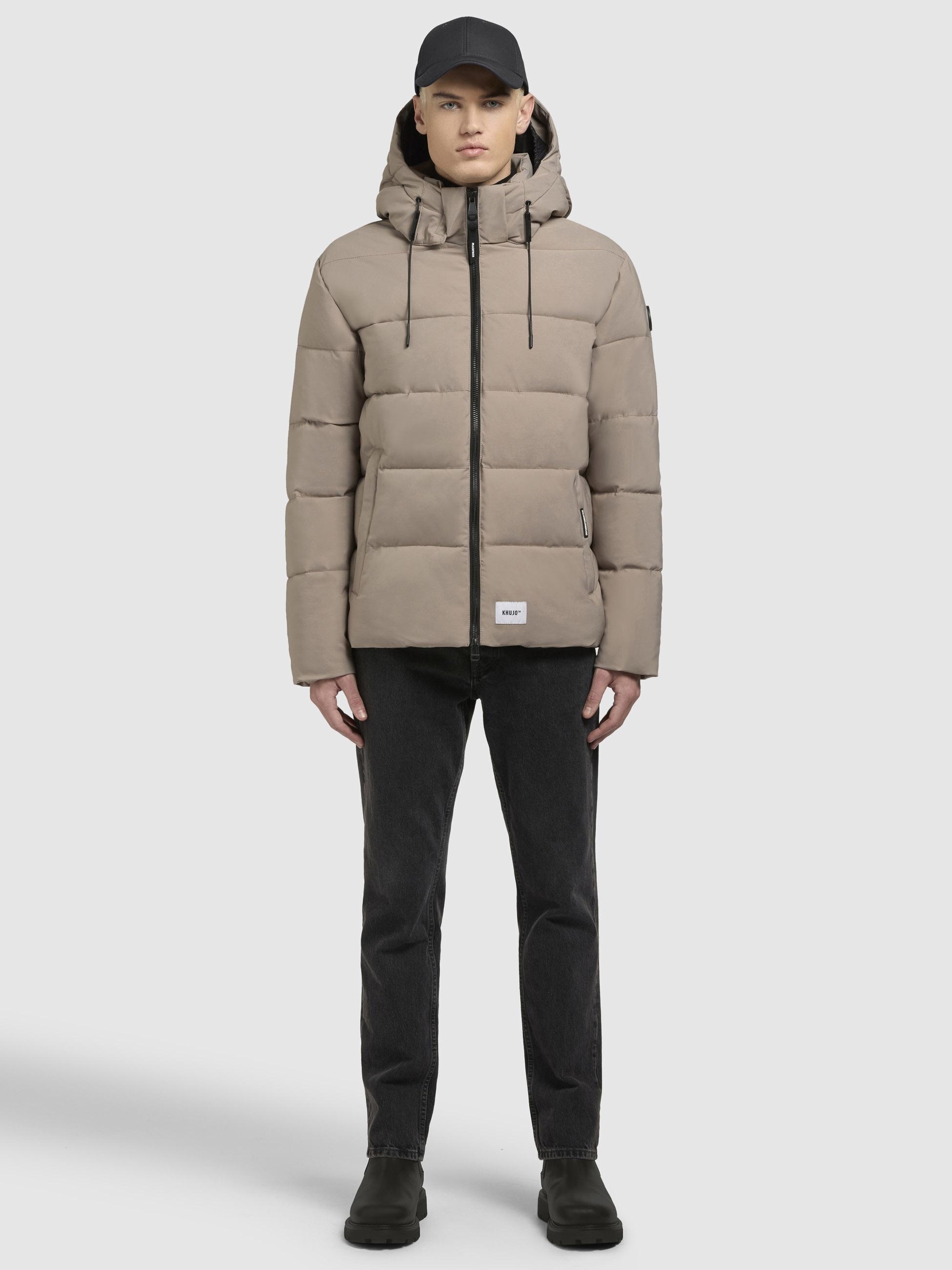khujo Winterjacke »Loga2-YM«, mit Kapuze, Steppjacke mit abnehmbarer Kapuze und Rucksackträgern