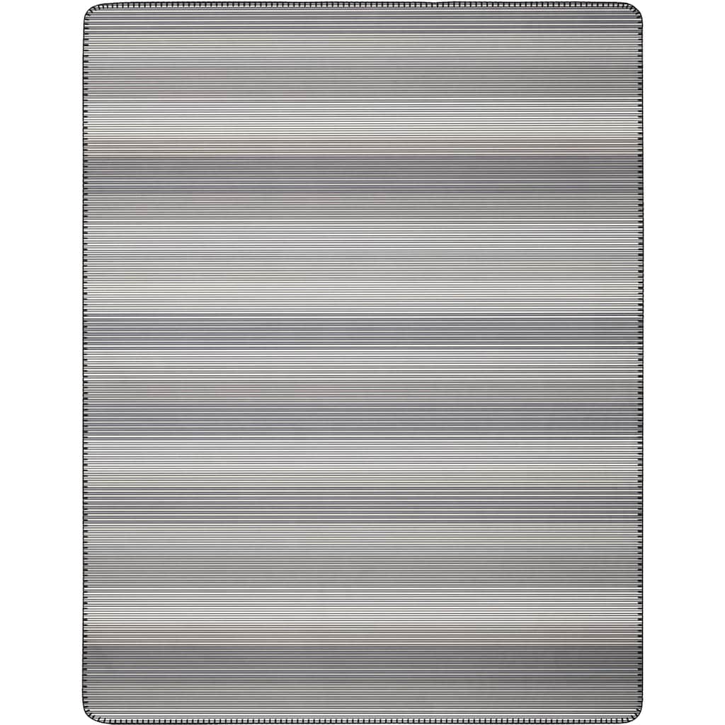BIEDERLACK Wohndecke »Lines grey«, mit zeitlosen Streifen, Kuscheldecke