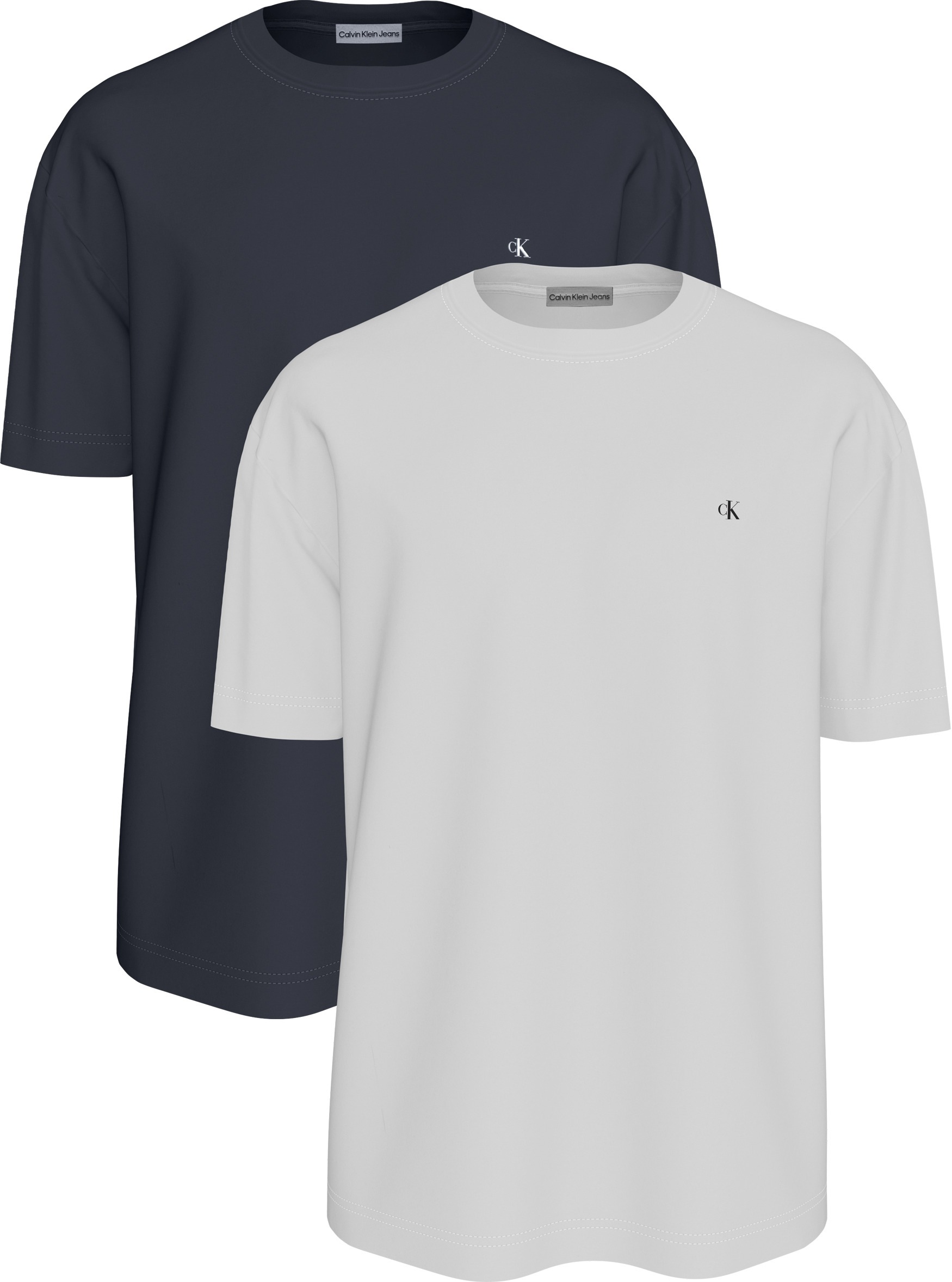 Calvin Klein Jeans T-Shirt "SS CLASSIC MONOGRAM TEE 2PK" 2 Stk. tlg. Mit Ru günstig online kaufen