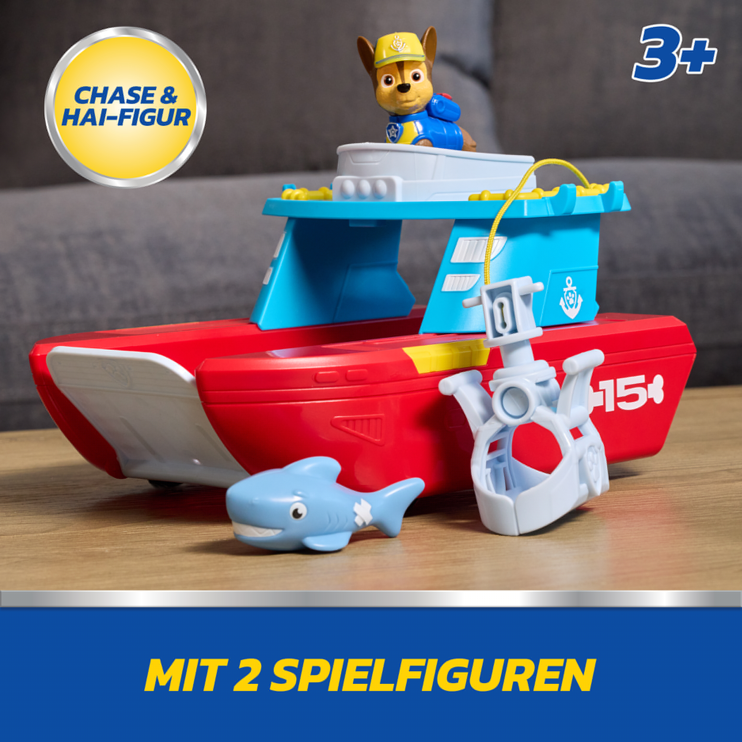 Spin Master Spielwelt »PAW Patrol - Sea Patroller Rettungsboot mit Chase Figur und Hai«