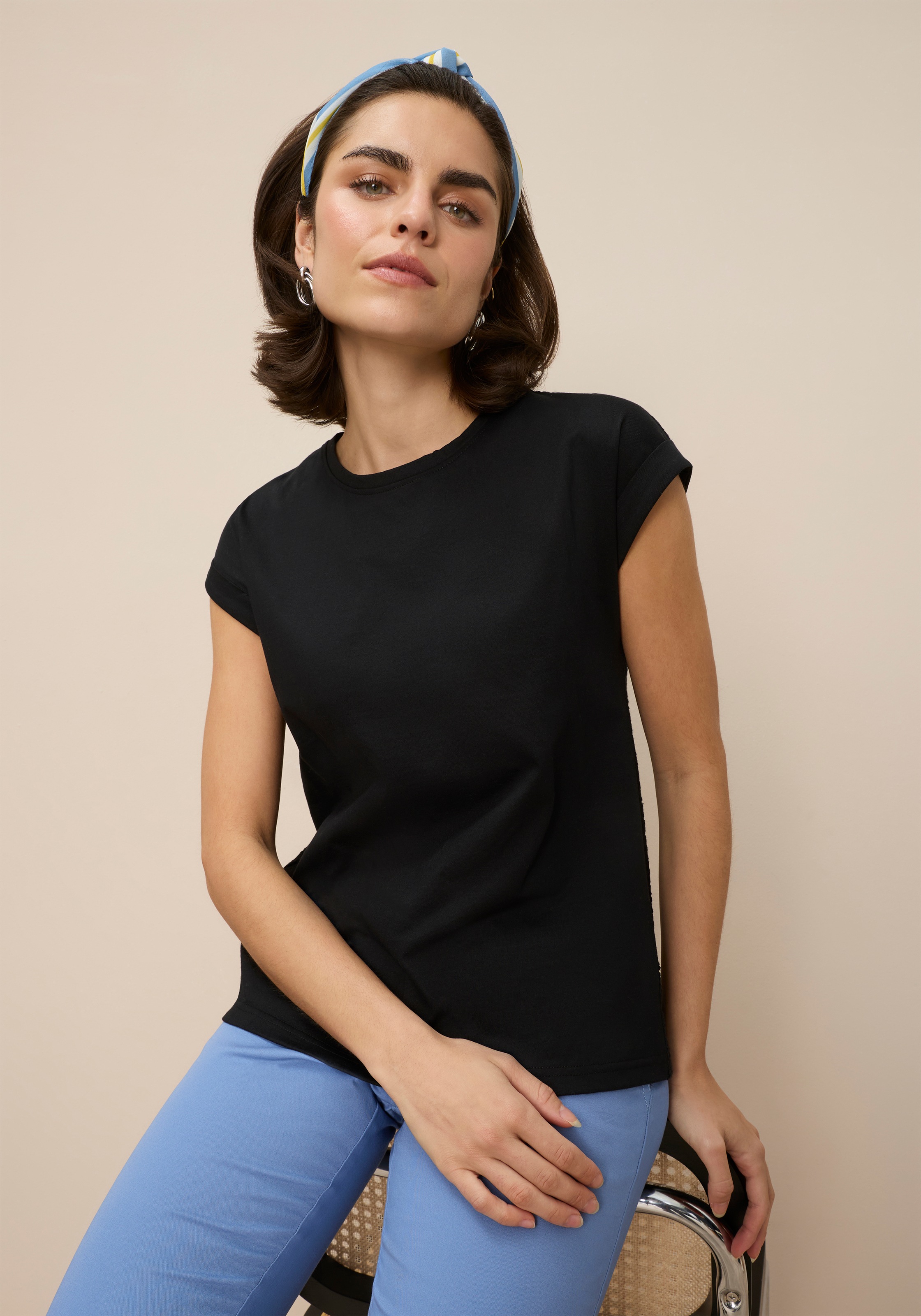 Tamaris Spitzenshirt mit femininer Lochstickerei, femininer Stil günstig online kaufen