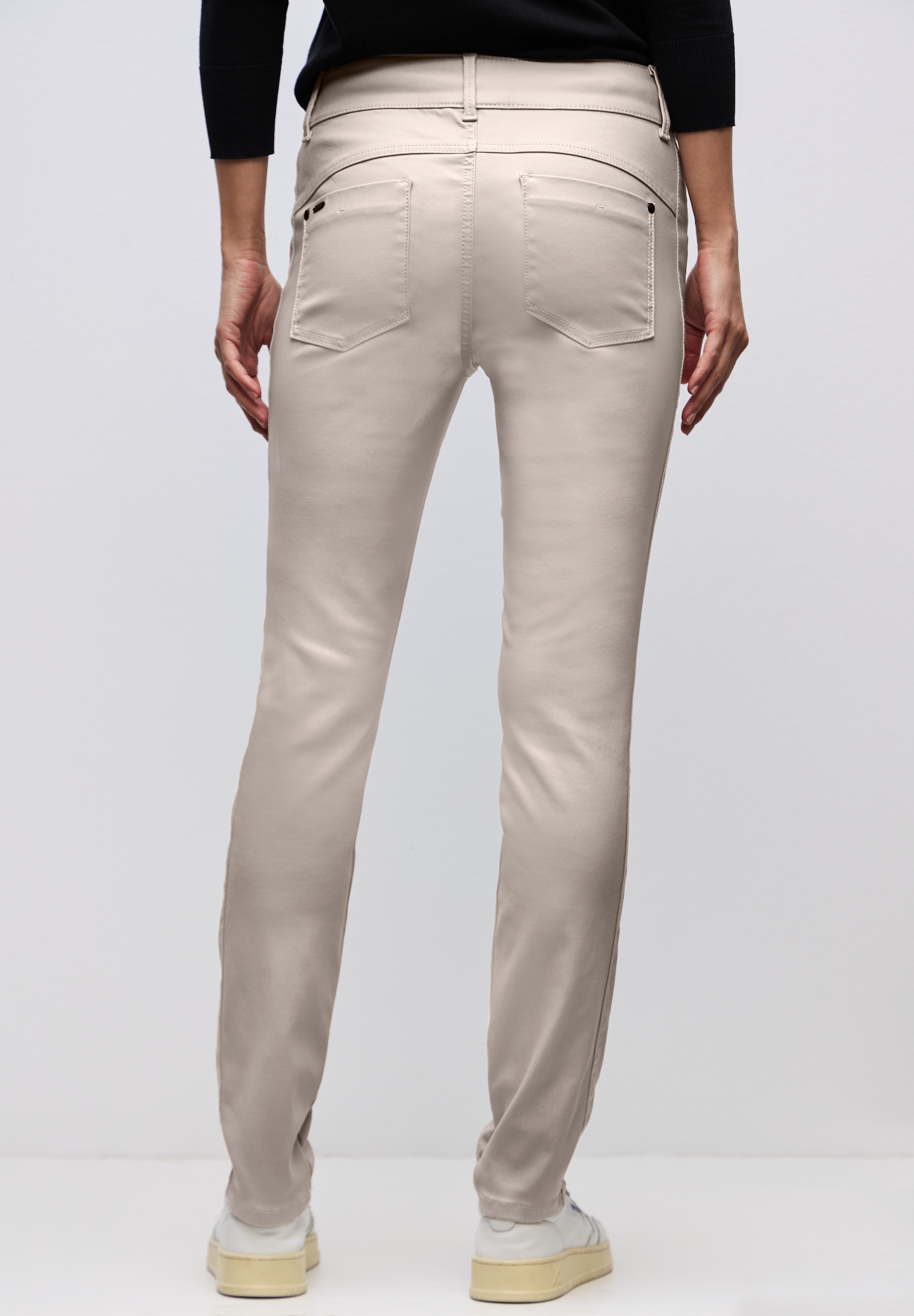 STREET ONE Lederimitathose mit Coating günstig online kaufen