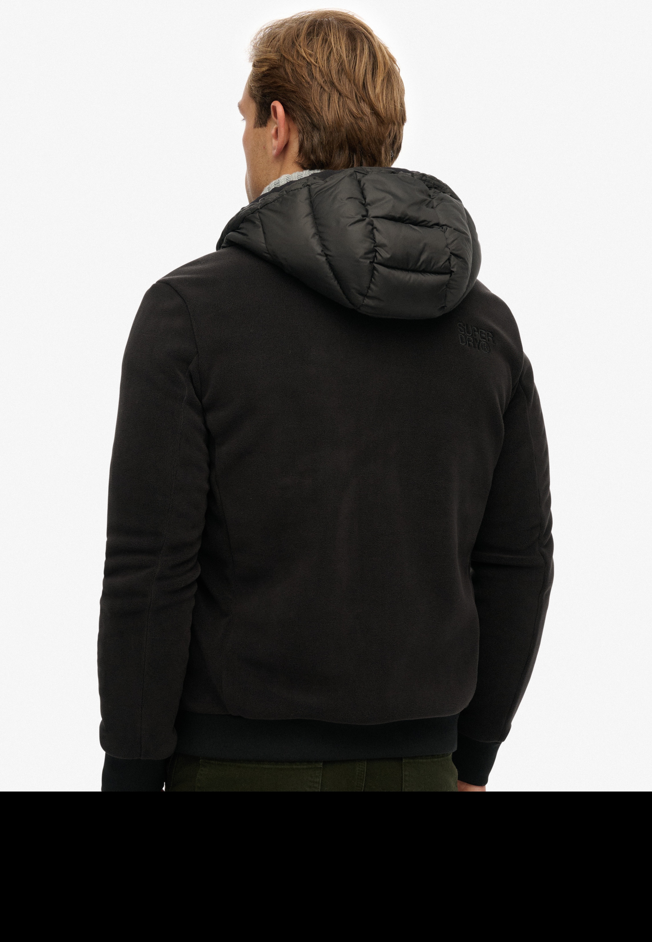 Superdry Steppjacke »HOOD STORM FLEECE HYBRID JKT«, mit Kapuze