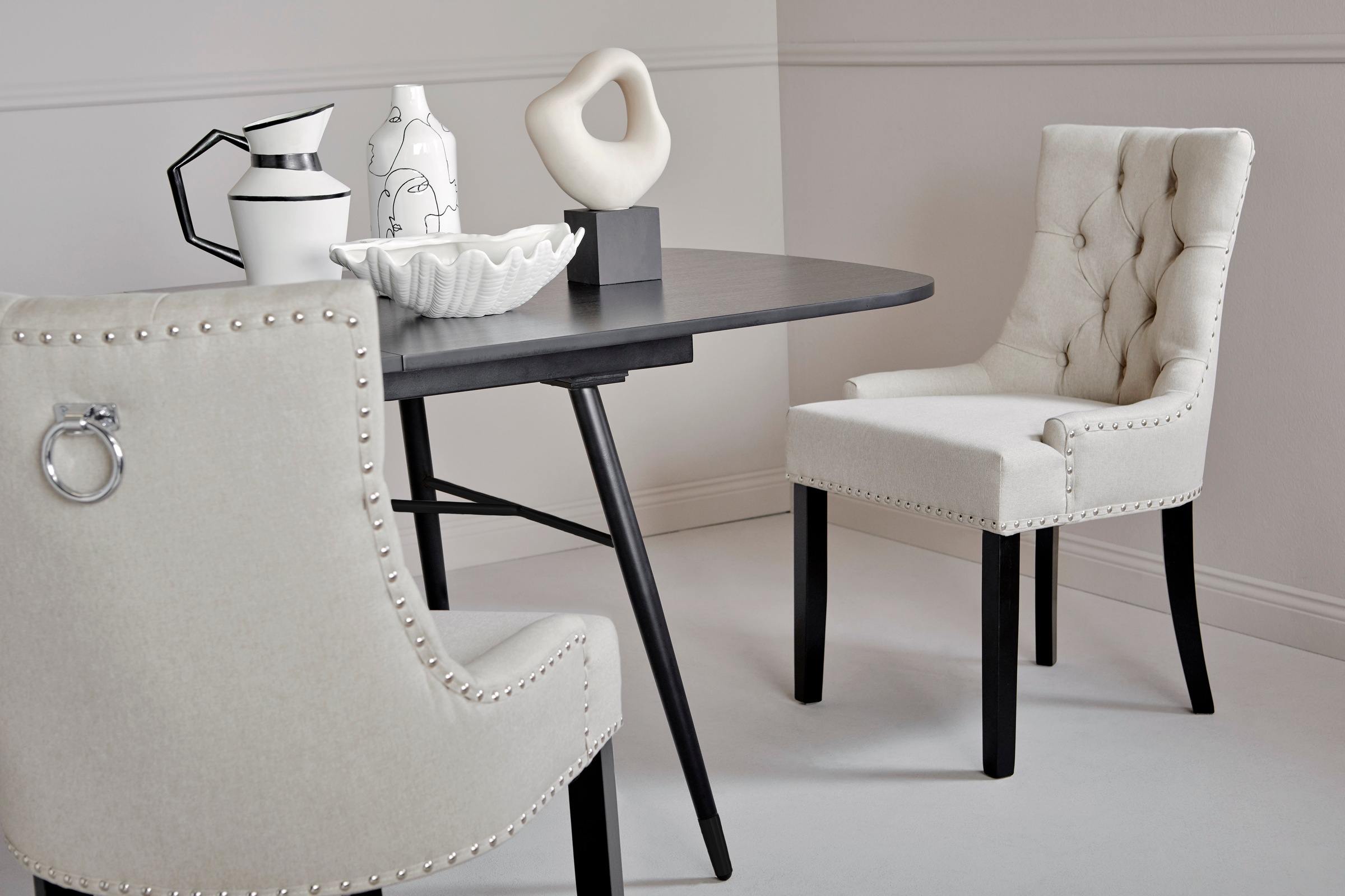 Jahnke Esszimmerstuhl "SAVIK DEVON" () 1 Stk. Webstoff Chesterfield-Look & günstig online kaufen